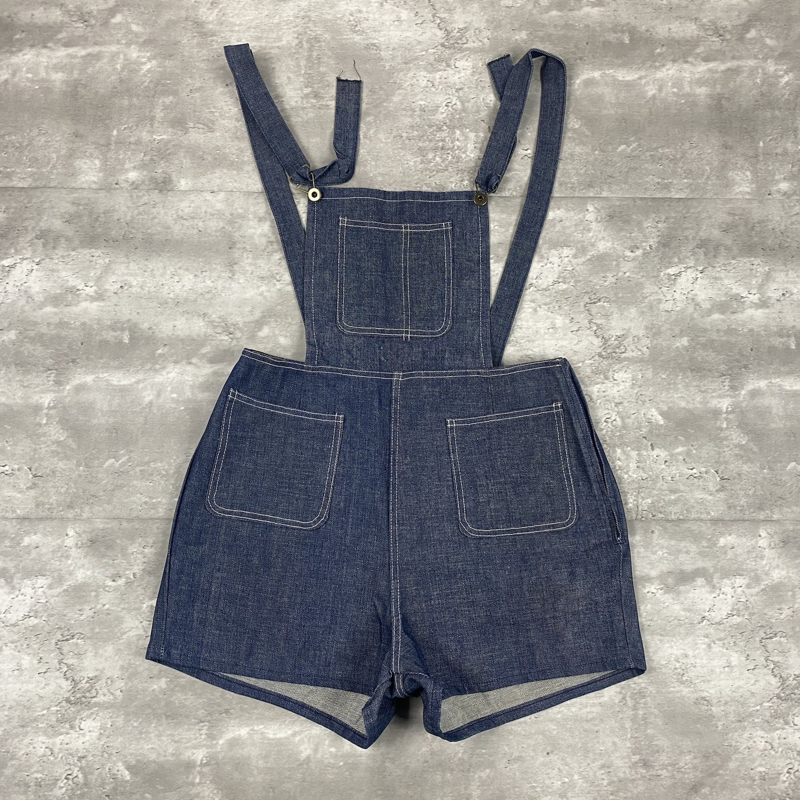 vintage 60s LOAF-EEZ shortalls Womens denim sanforized cotton TALL high waist