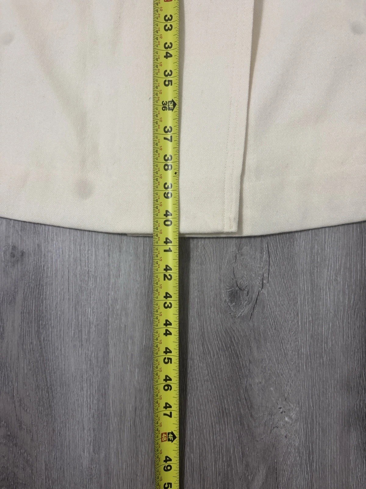 Wellington Fashions 100% Pure Merino Wool Vintage Ivory Women’s Coat USA Made