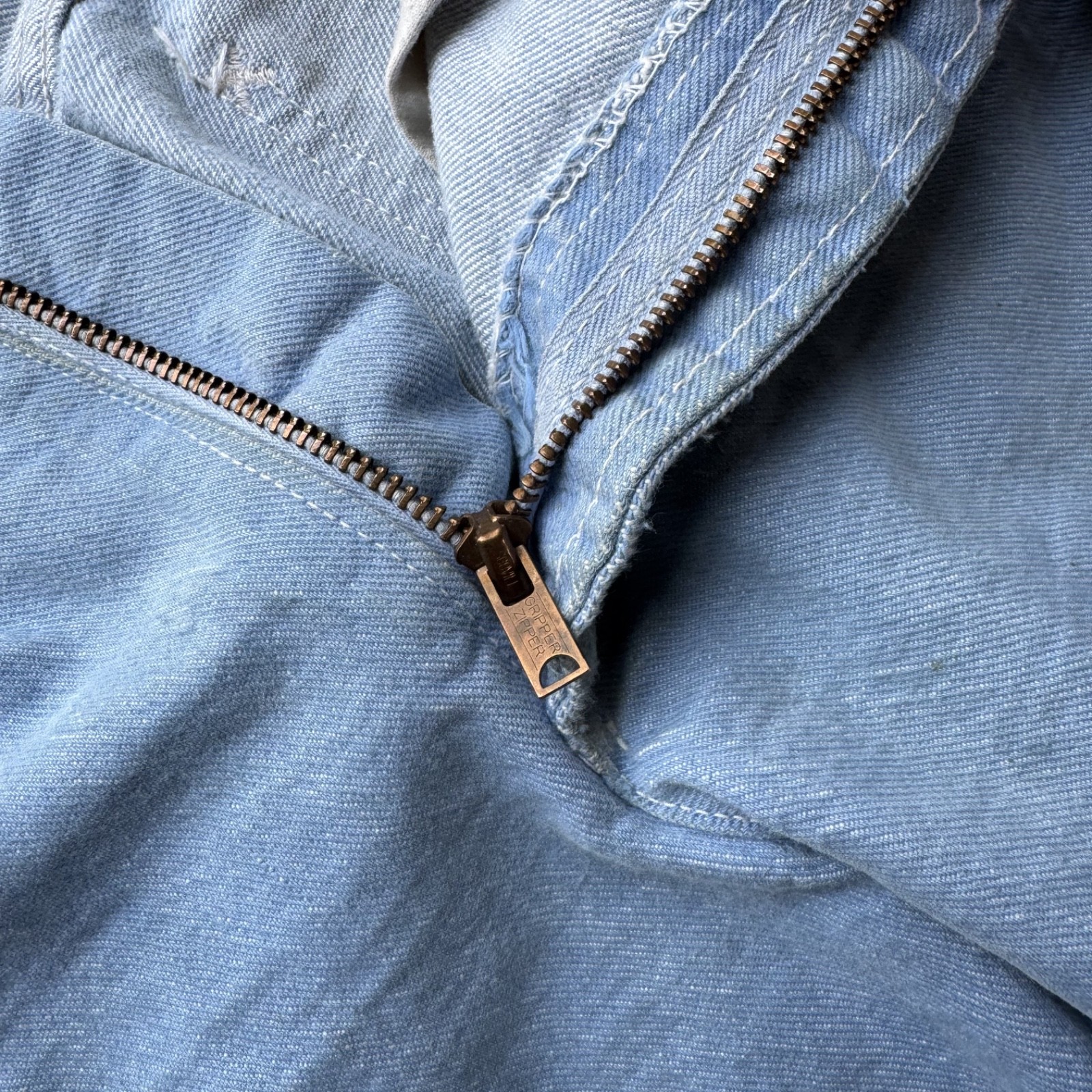 1960s Baby Blue Lee Leens Cotton Jeans 27×25