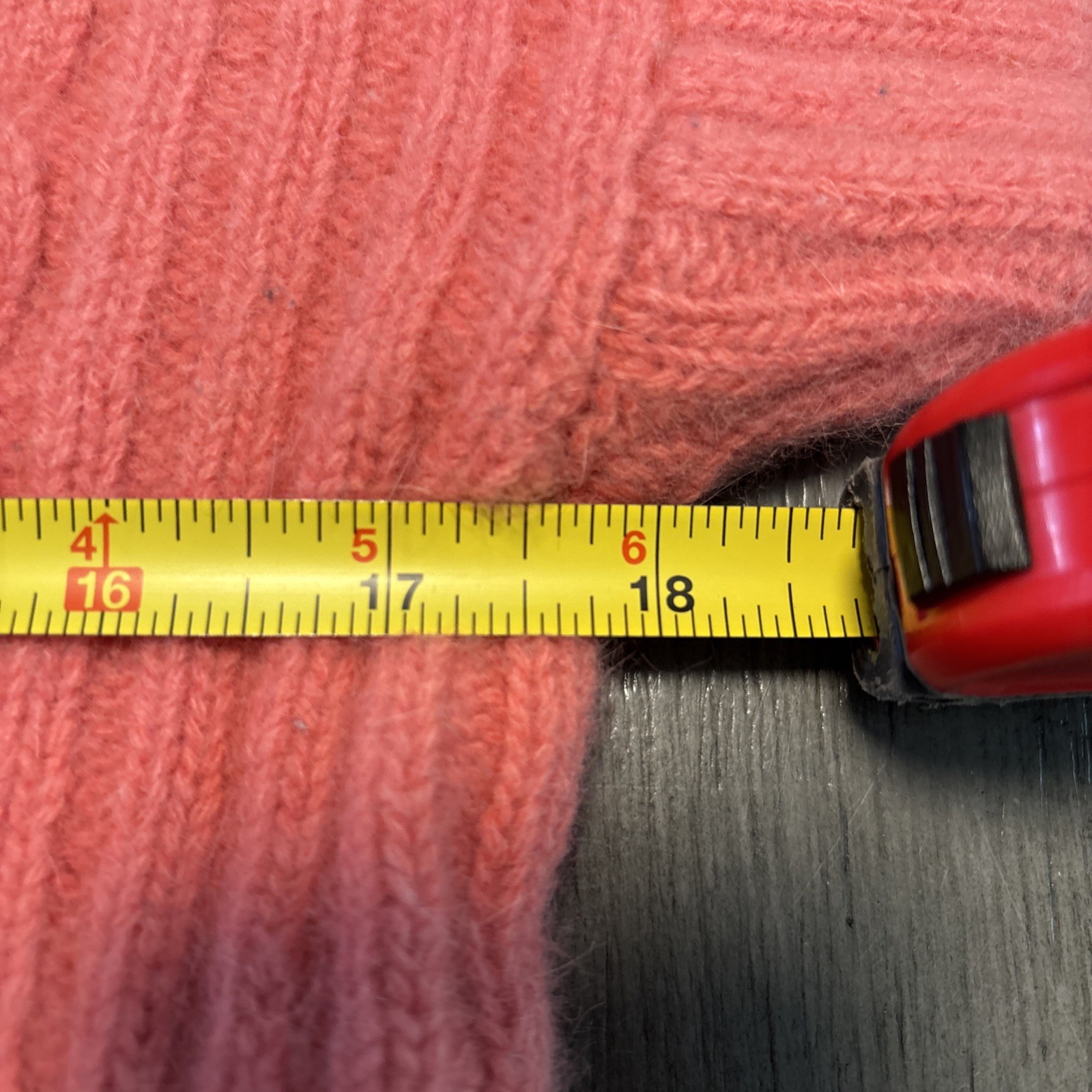 Vtg Clifford & Wills Pink Coral Cable Knit Sweater Lambswool Rabbit BoatNeck S