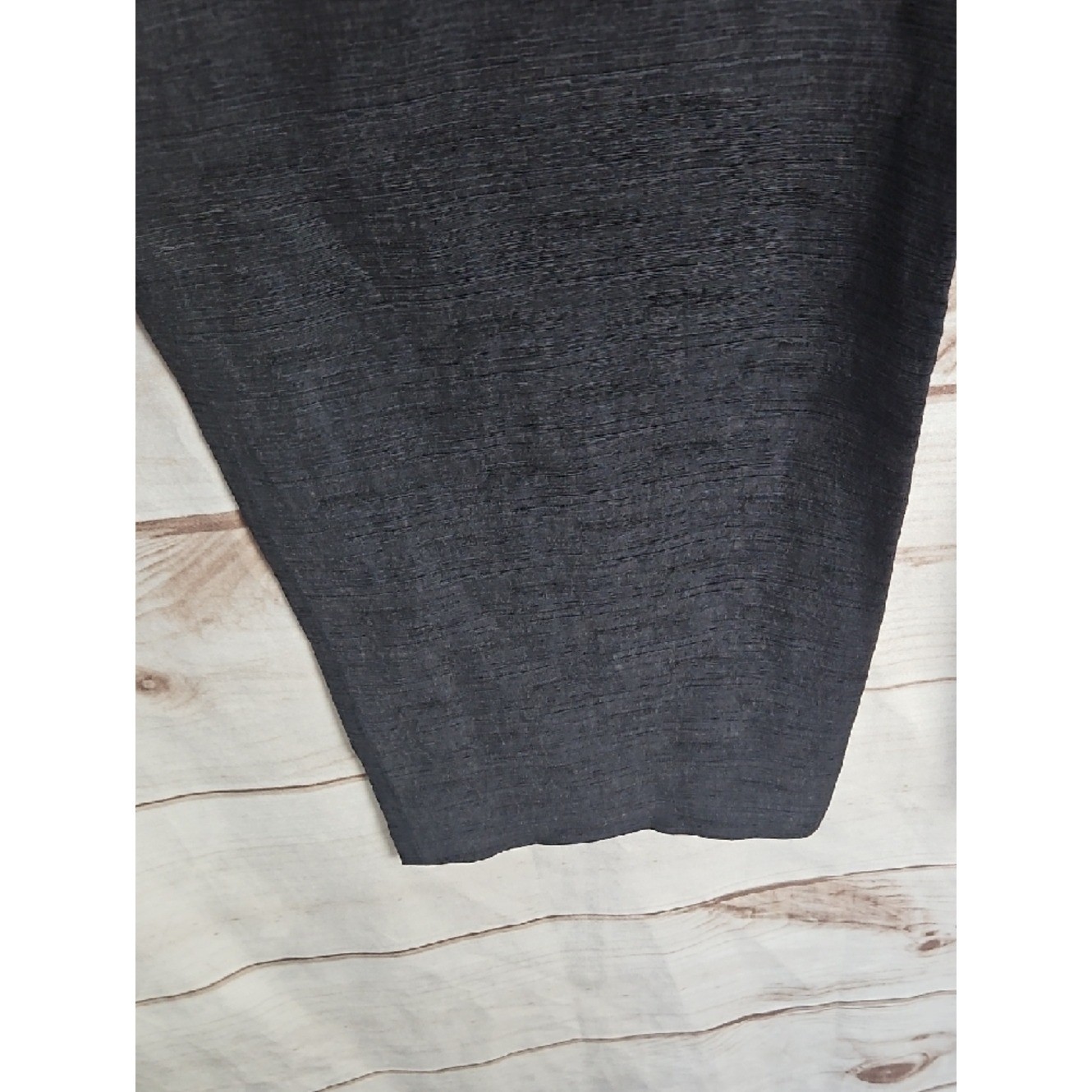 Vintage Giorgio Armani Le Collezioni Wide Leg Trousers Womens 10 Navy Silk Linen