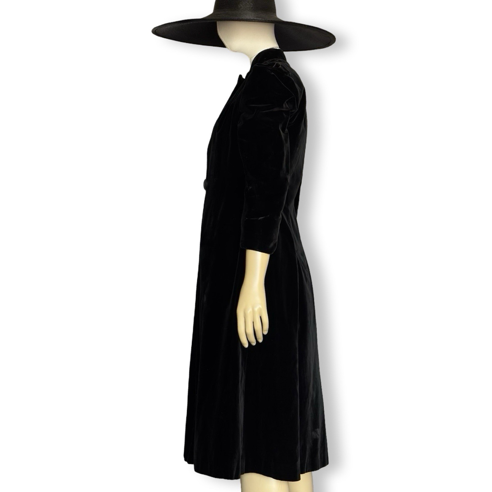 Edwardian Black Silk Velvet Coat Velours du Nord Sony Pictures Opera Jacket