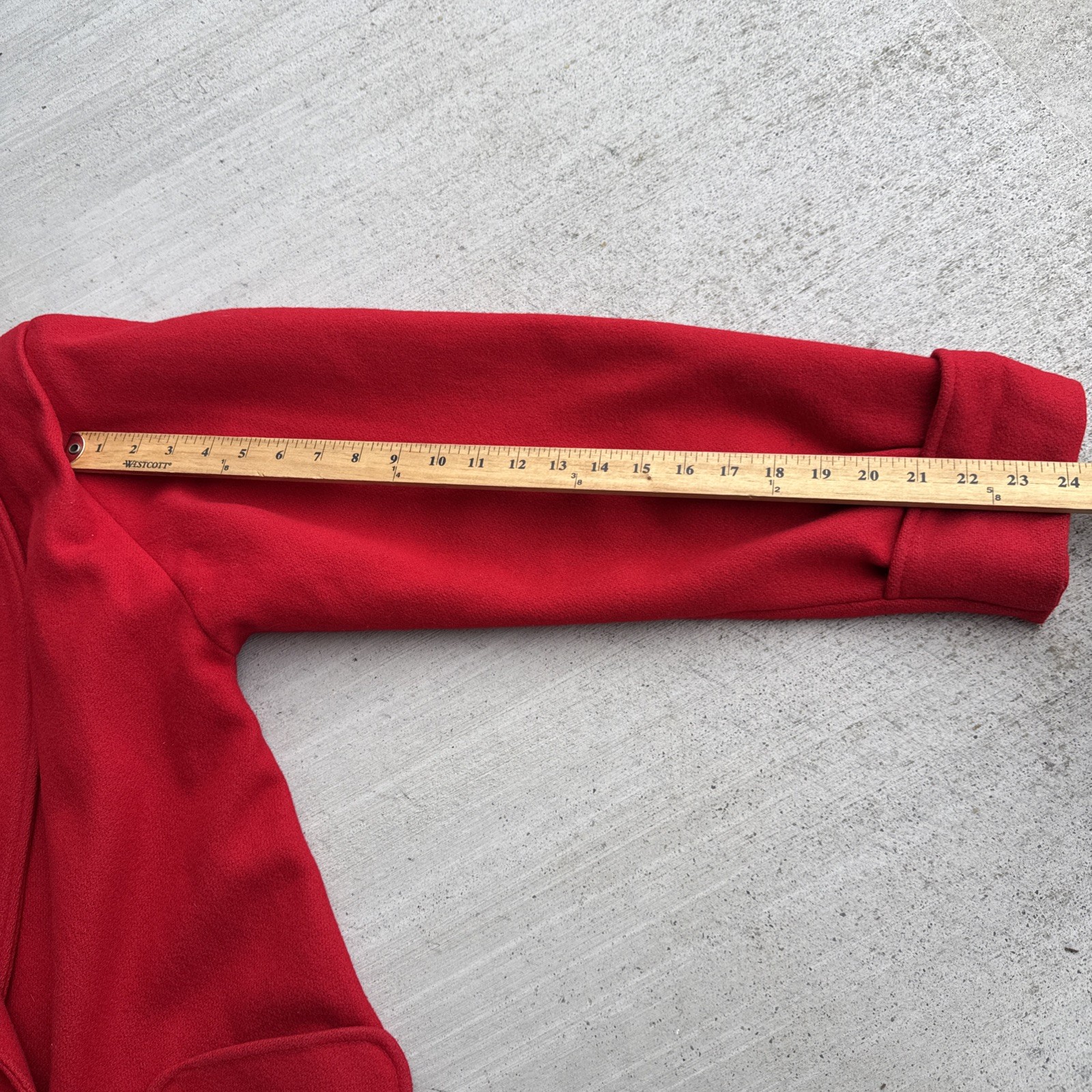Vintage Donnybrook Coat Womens M/L Red Wool Made In USA Estate Find