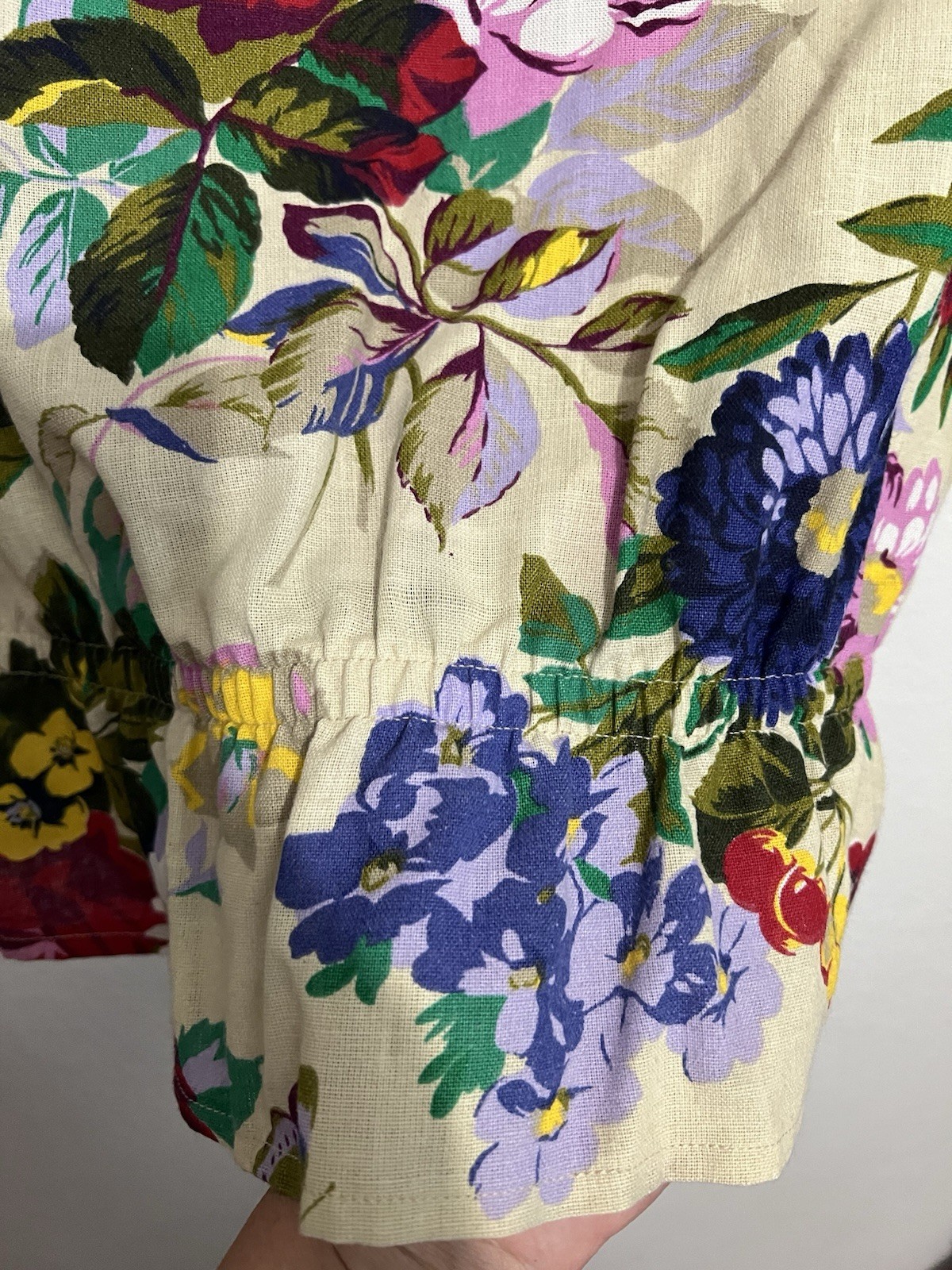Vtg Villager Lrg Floral Cottagecore Granny core Lagenlook Country Garden Vest