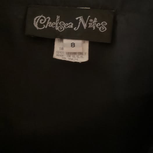 Vintage Sleeveless Black Formal Dress With Beaded Jacket Size 8 By Chelsea Nites