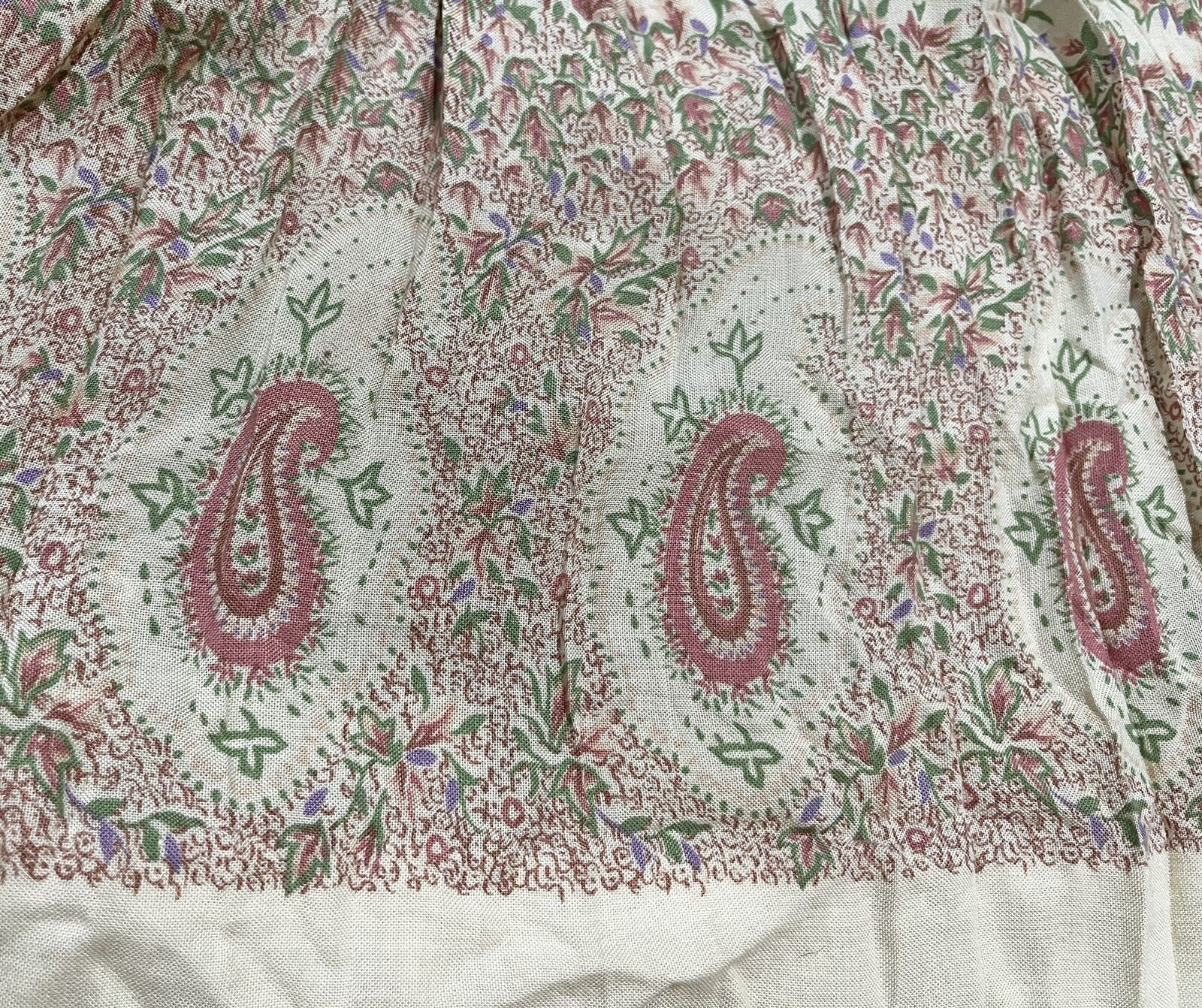 Vintage 80’s Don Sayres for Gamut Skirt Floral Paisley Cottagecore Pleated Midi