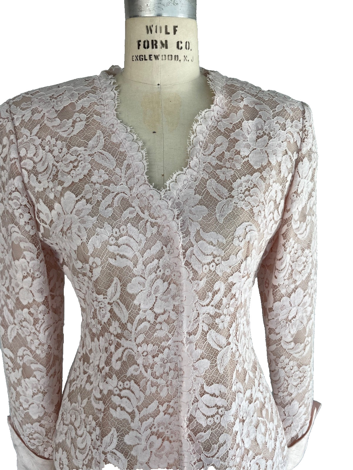 Vintage late-1980s Rickie Freeman for T.J. Nites lace evening jacket – 4