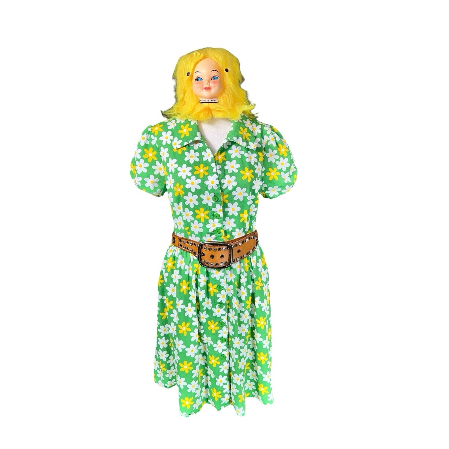 RETRO MODCLOTH FLORAL FLOWER POWER TWEE DRESS FAIRY WHIMSICAL MOD BOHO HIPPY M