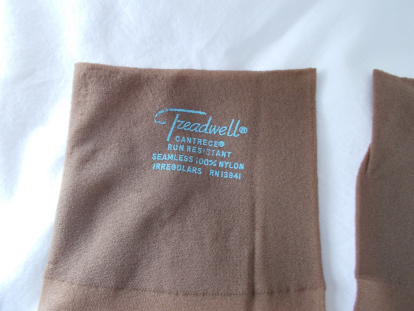 Vintage Treadwell Cantrece 100% Nylon Stockings Seamless Run Resistant UNWORN