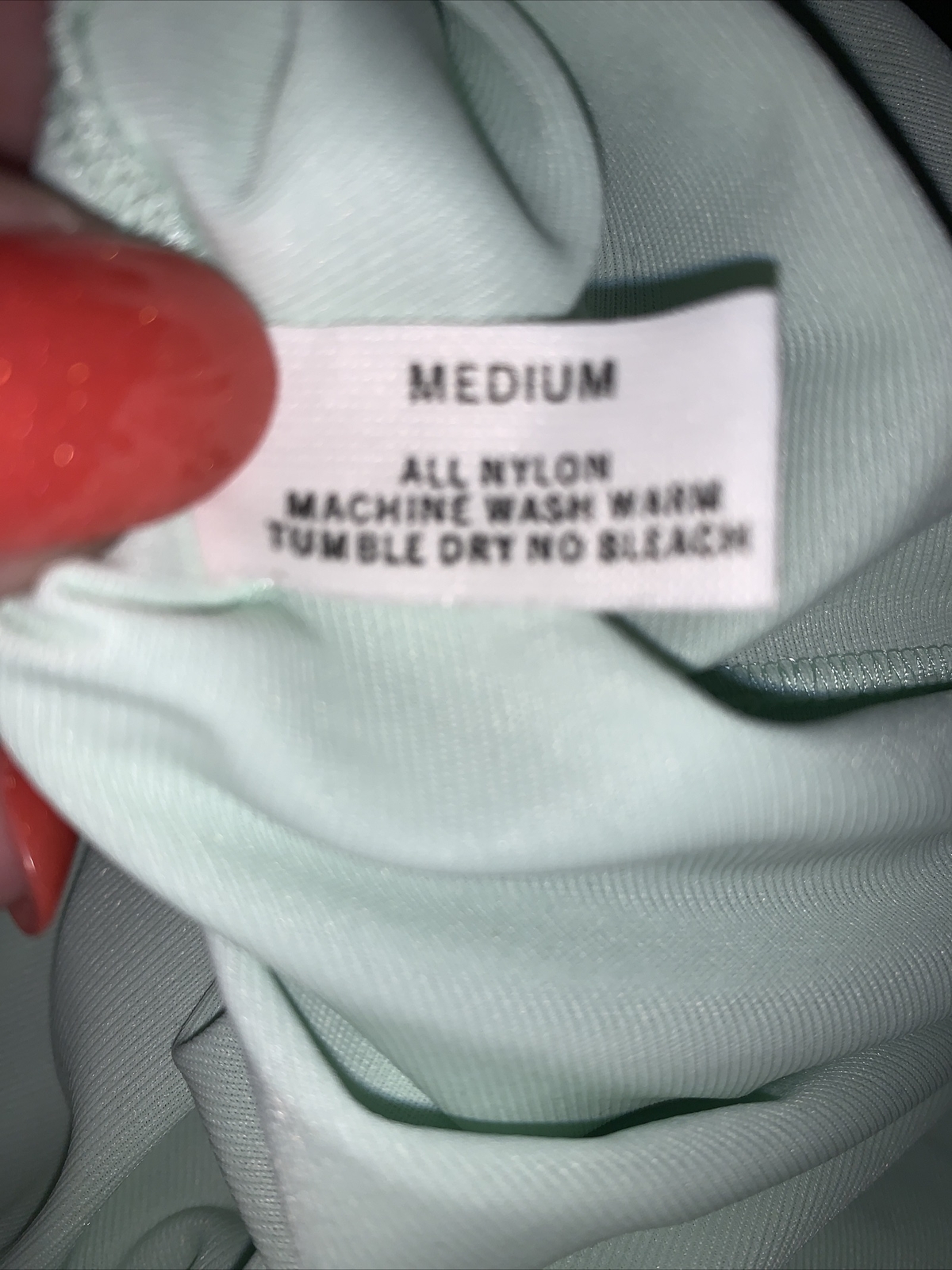 Shadowline VTG light mint green button up gown w/lace collar detail Sz M