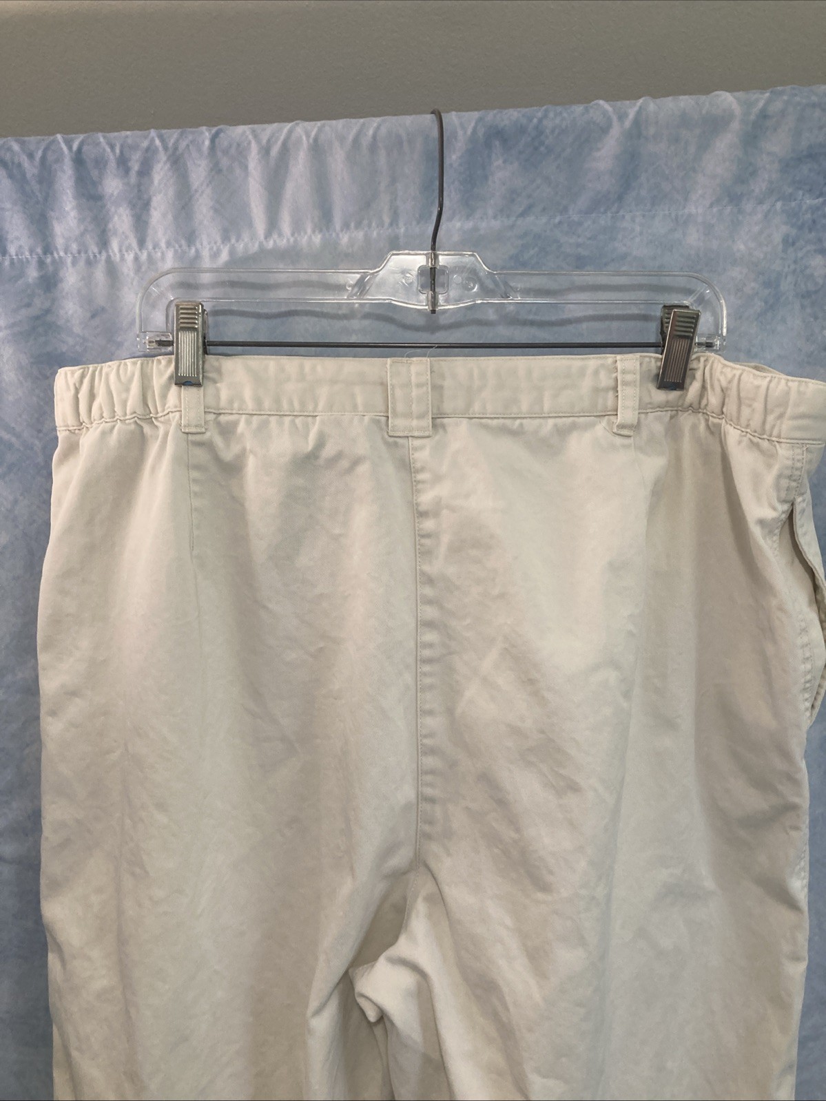 Vtg 80s 90s Herman Geist Sport Tan Capri Pants Drawstring Plus Size 20W FLAWED