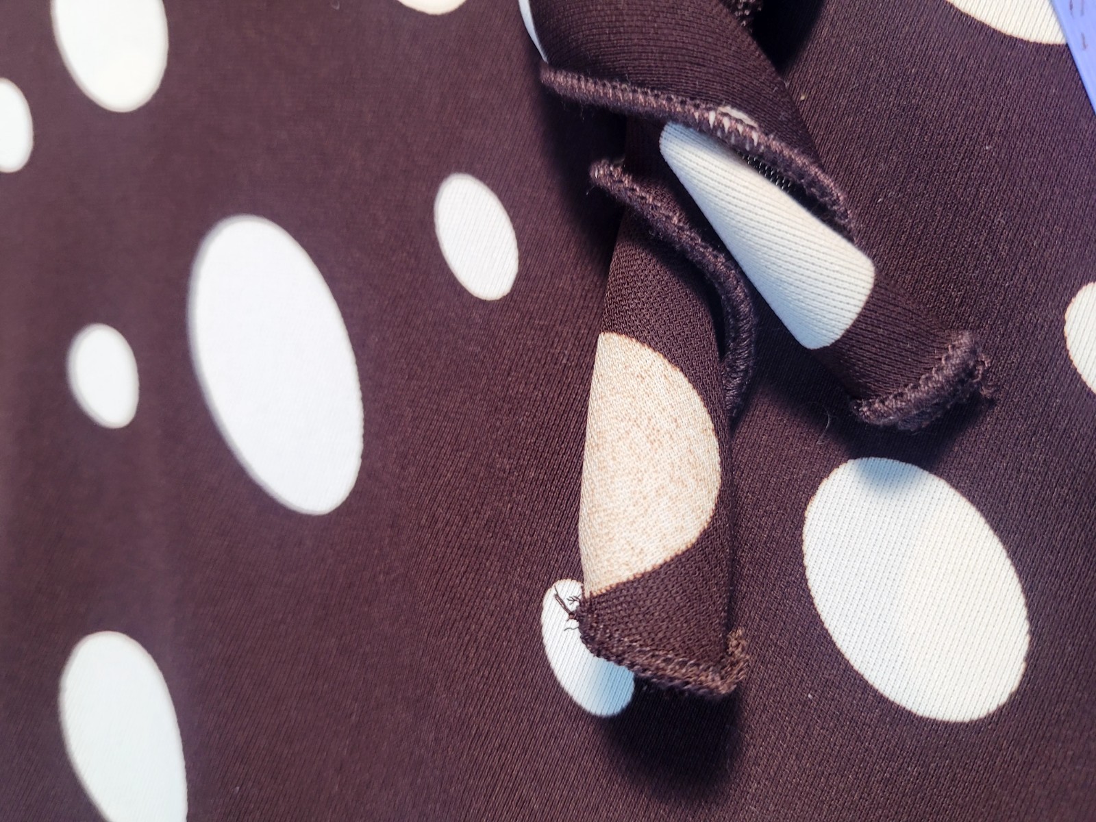 Vintage 80s 90s S.L Fashions Brown White Polka Dot Midi Maxi Dress Ruffles Vneck