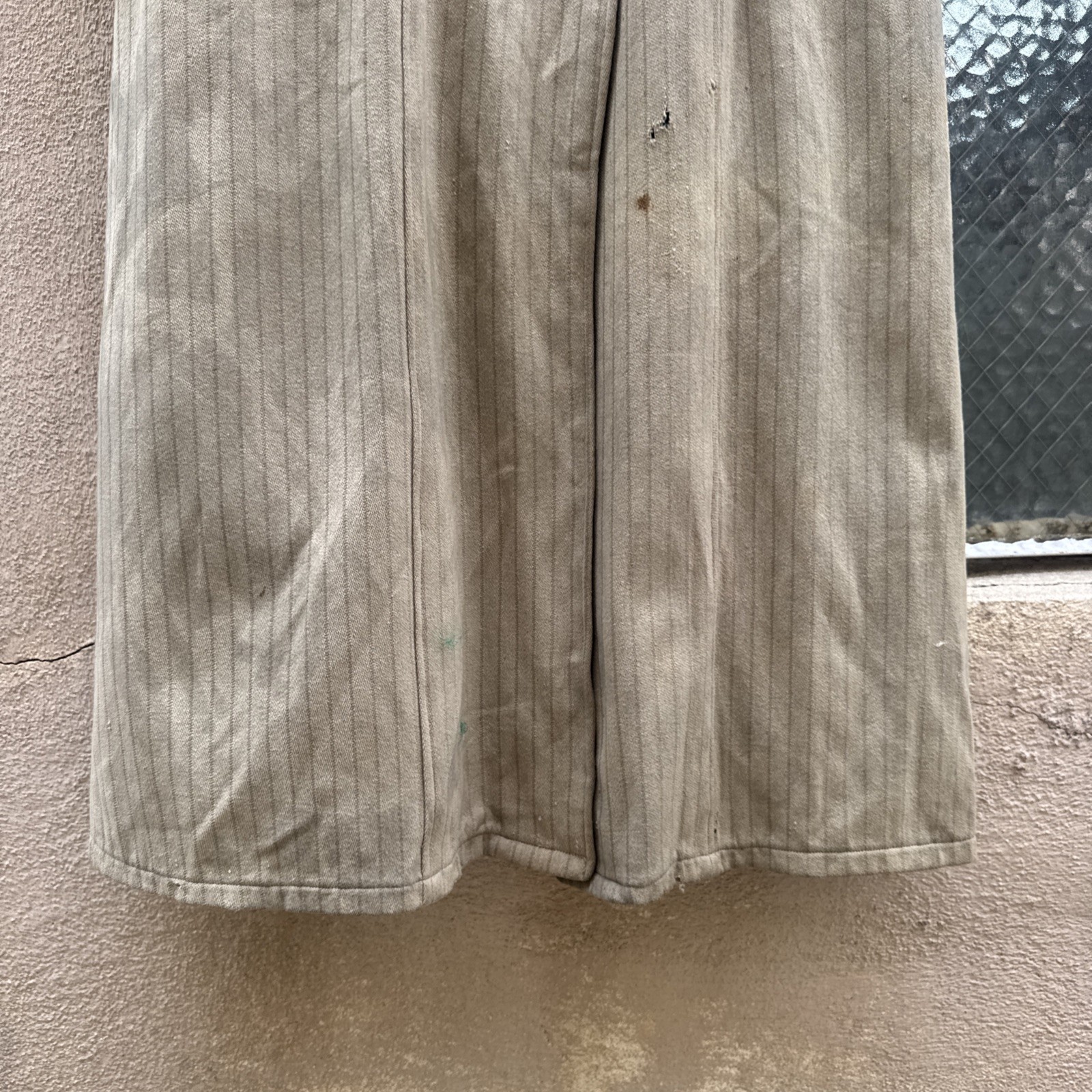 Antique Edwardian Pin Stripe Cream Coat Celluloid Buttons Darting Dress Jacket