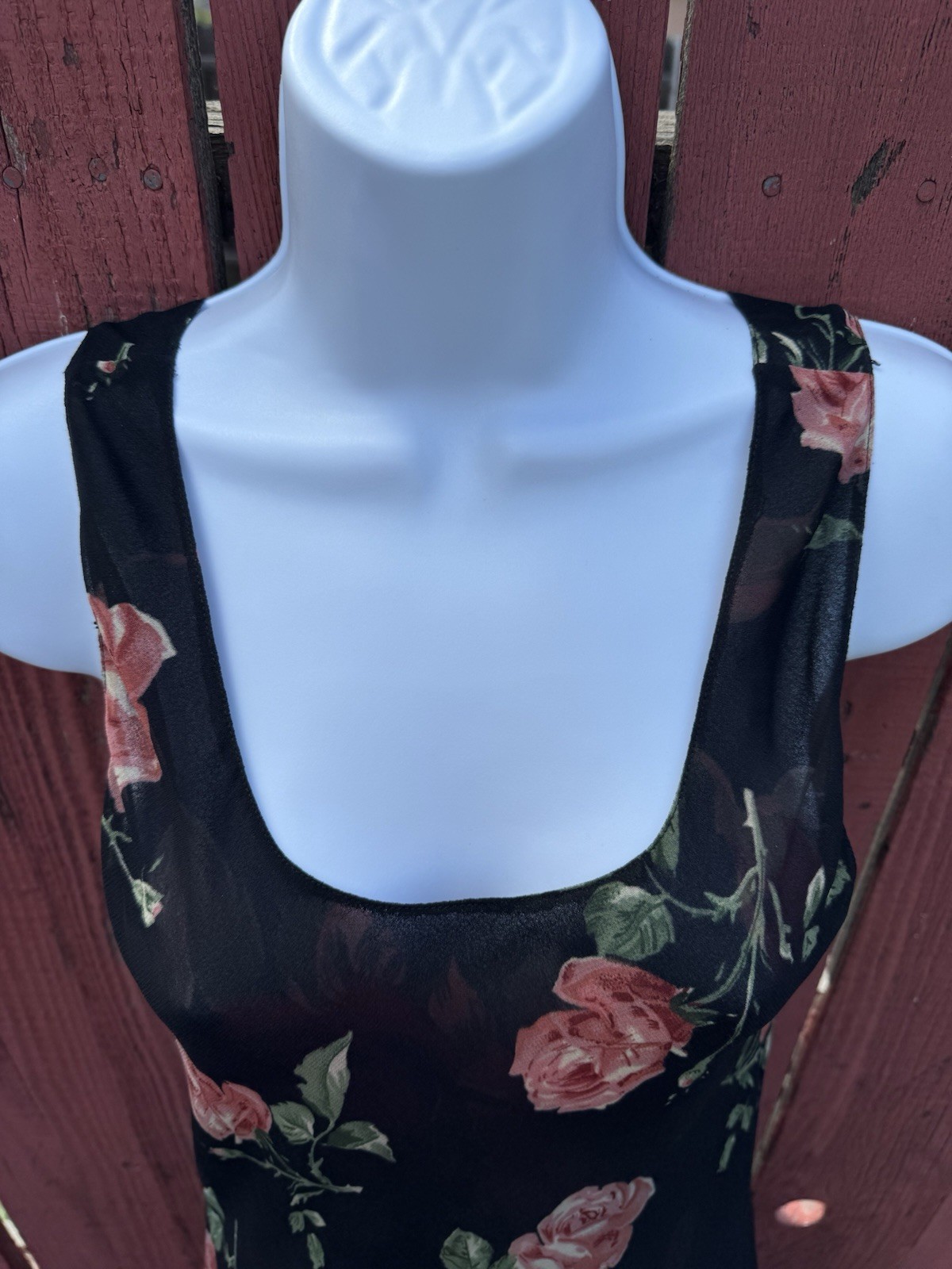 Vintage 90s Floral Maxi Slip Dress Whimsigoth Grunge Fairy Practical Magic Y2K