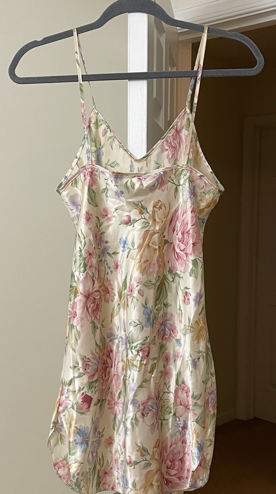Romance DuJour Chemise Lingerie Vintage 80’s Pink Rose Floral Women’s Small