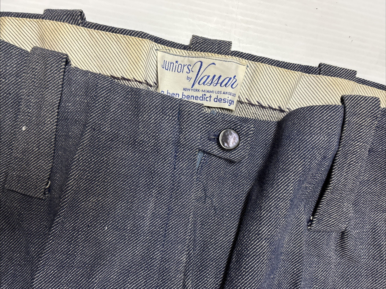 Vintage 1970s Junior’s by Vassar Blue Bell Bottom Pants Size 7