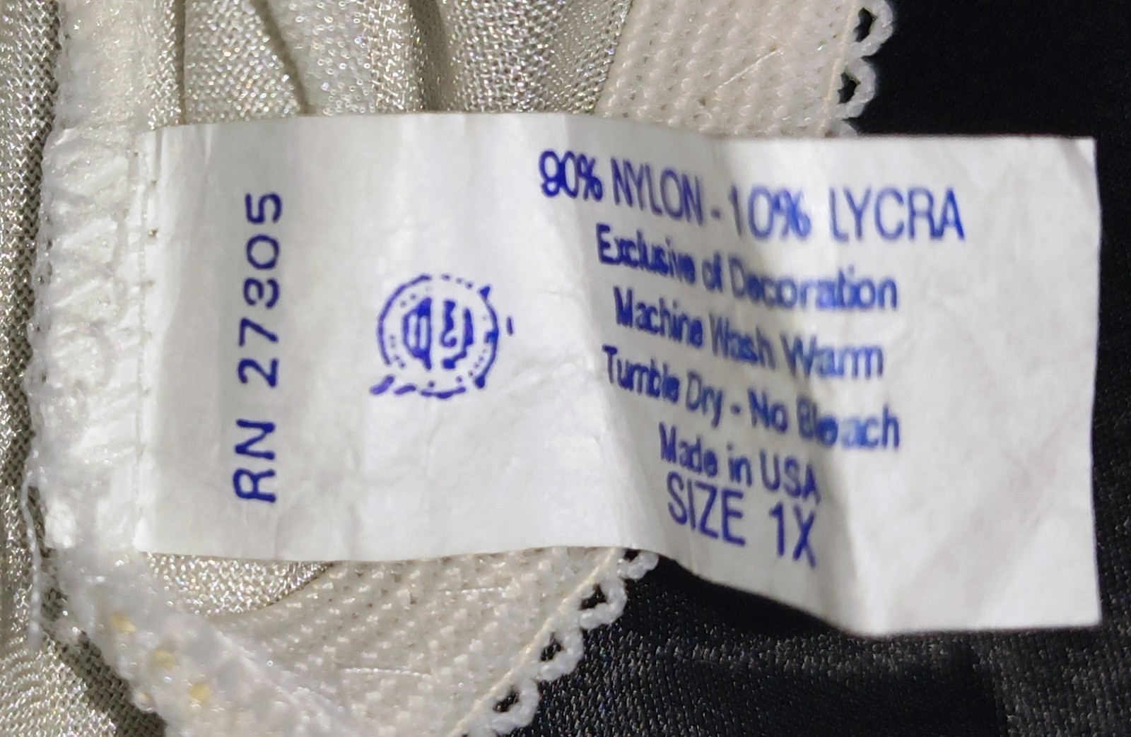 Vintage UNION-MADE NOS White Second Skin Satin Hi Cut Leg Bikini Panties-XL/1X