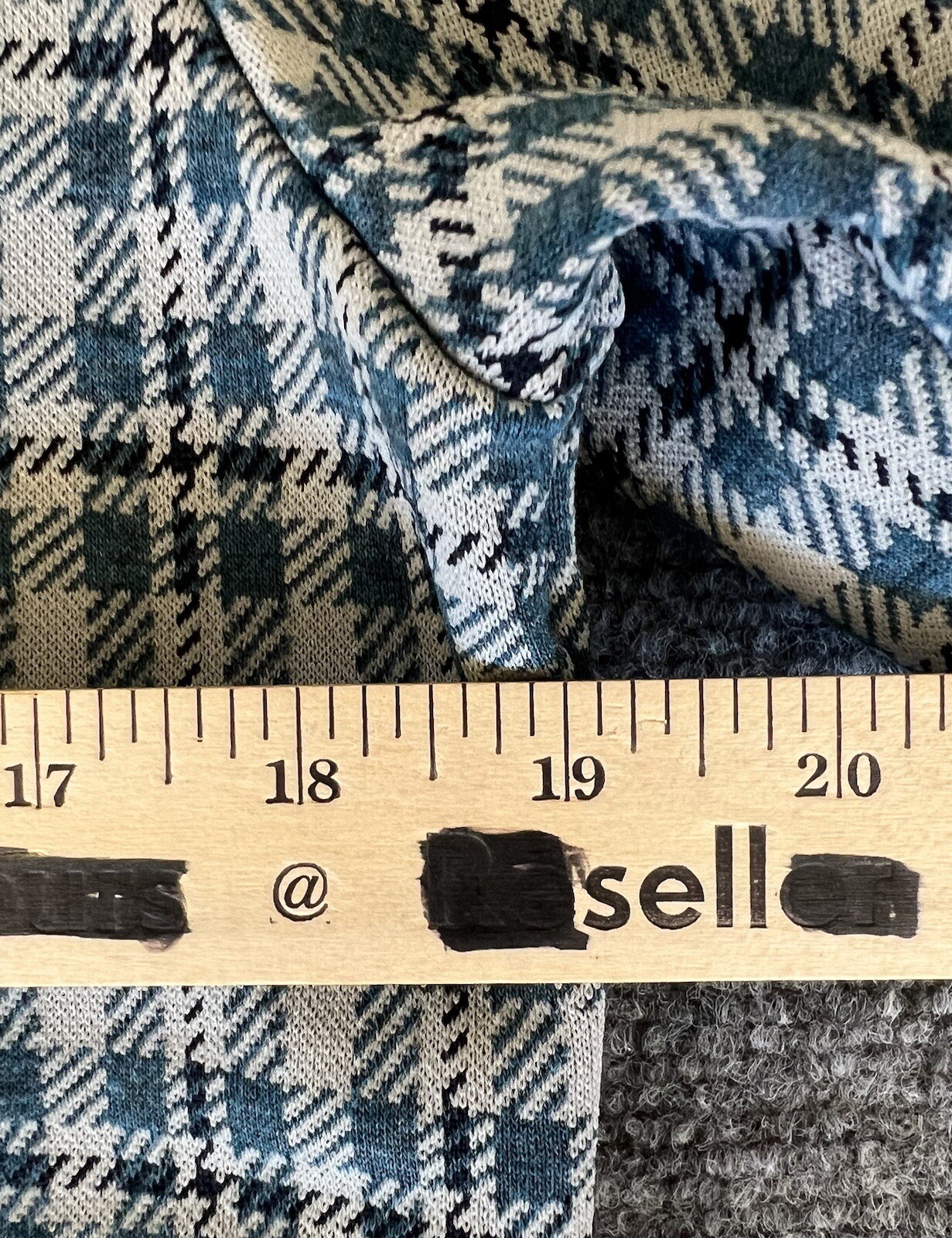Country Miss Womens Size 16 VTG Flannel Shirt Blue Gray Plaid Cottage Outdoors