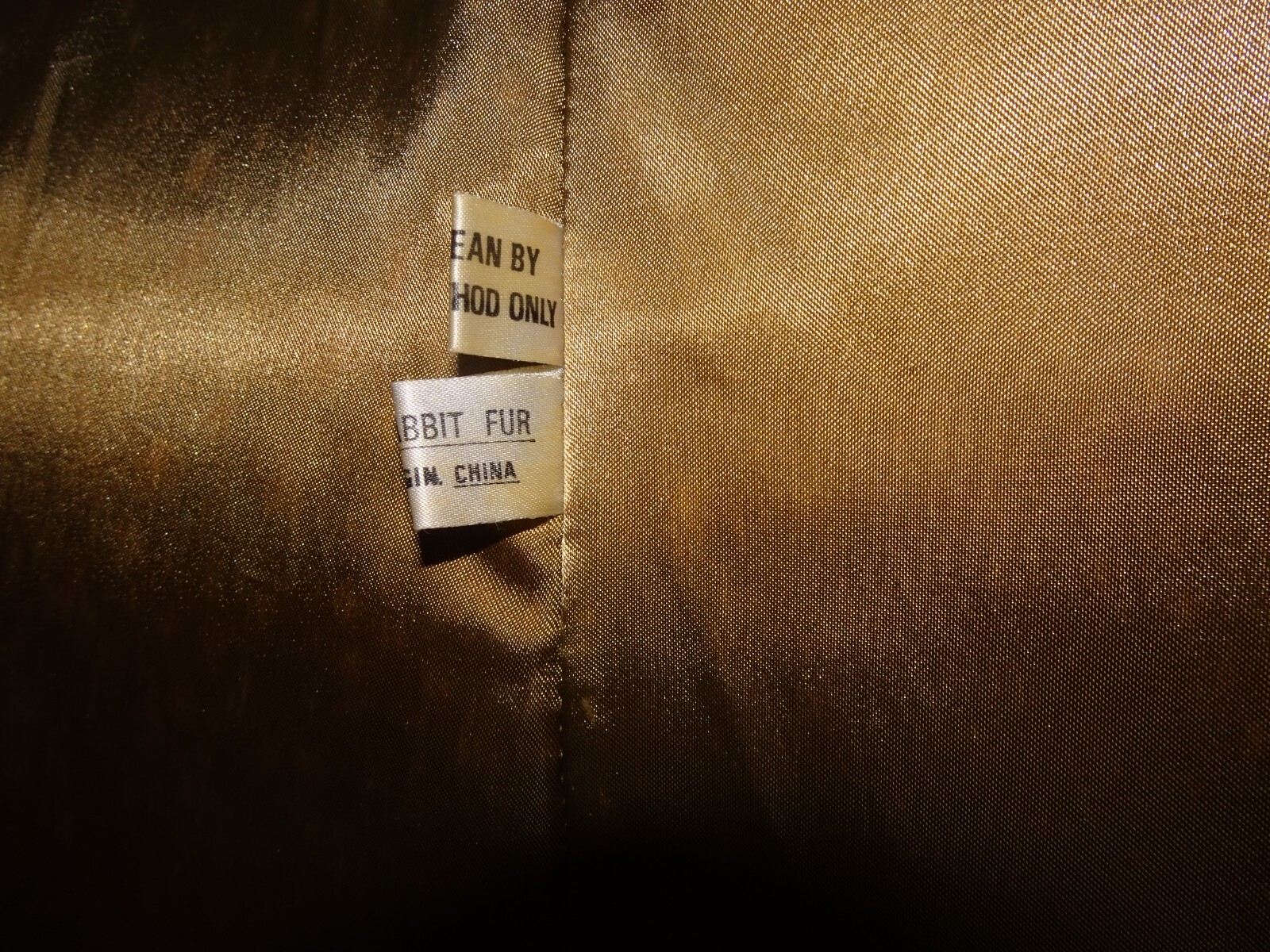 Genuine Rabbit Fur Brown Coat / Jacket S / M Chocolate