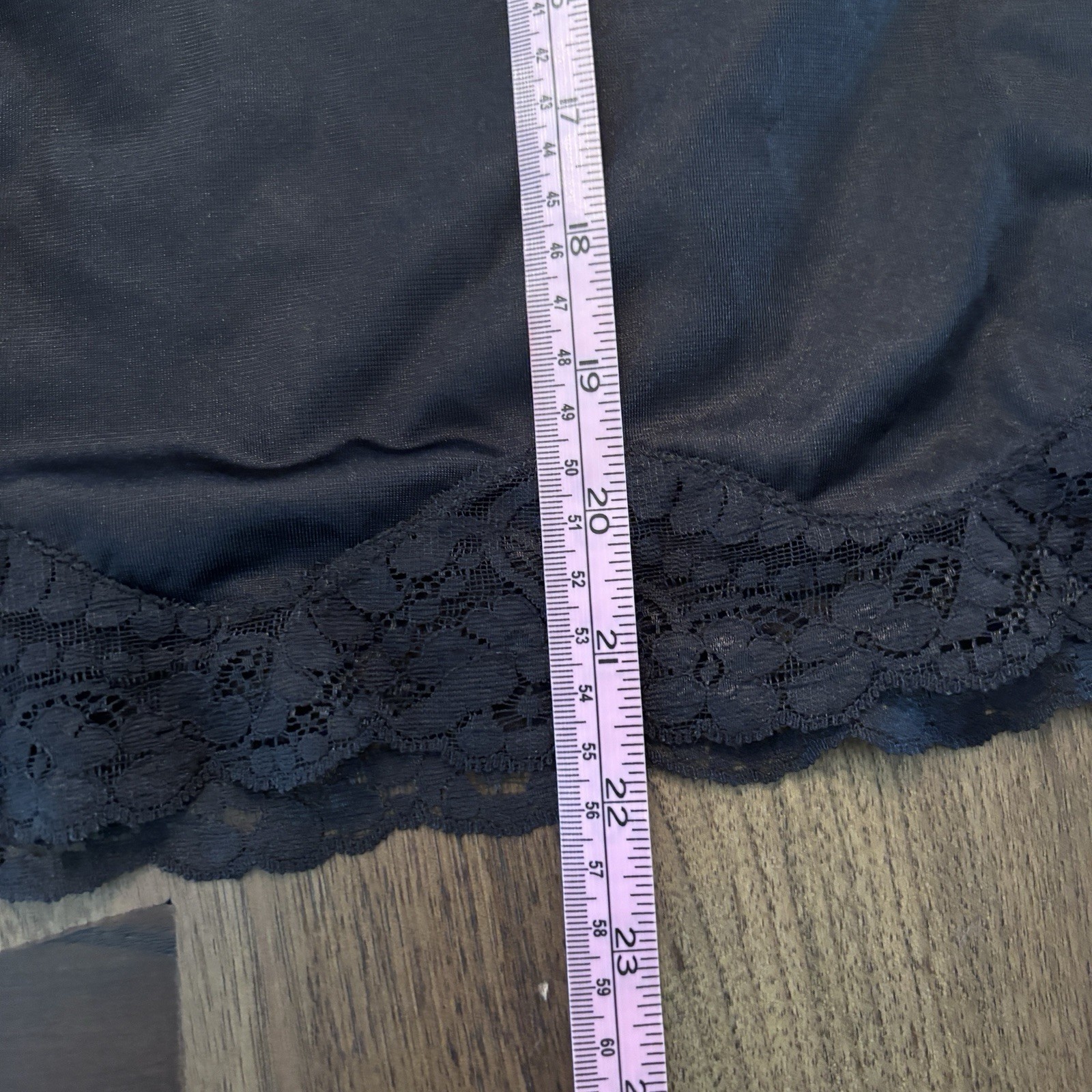 Vintage Ilusion Black Lace Trim Negligee Top Coquette Fairycore Soft Girl SZ XL