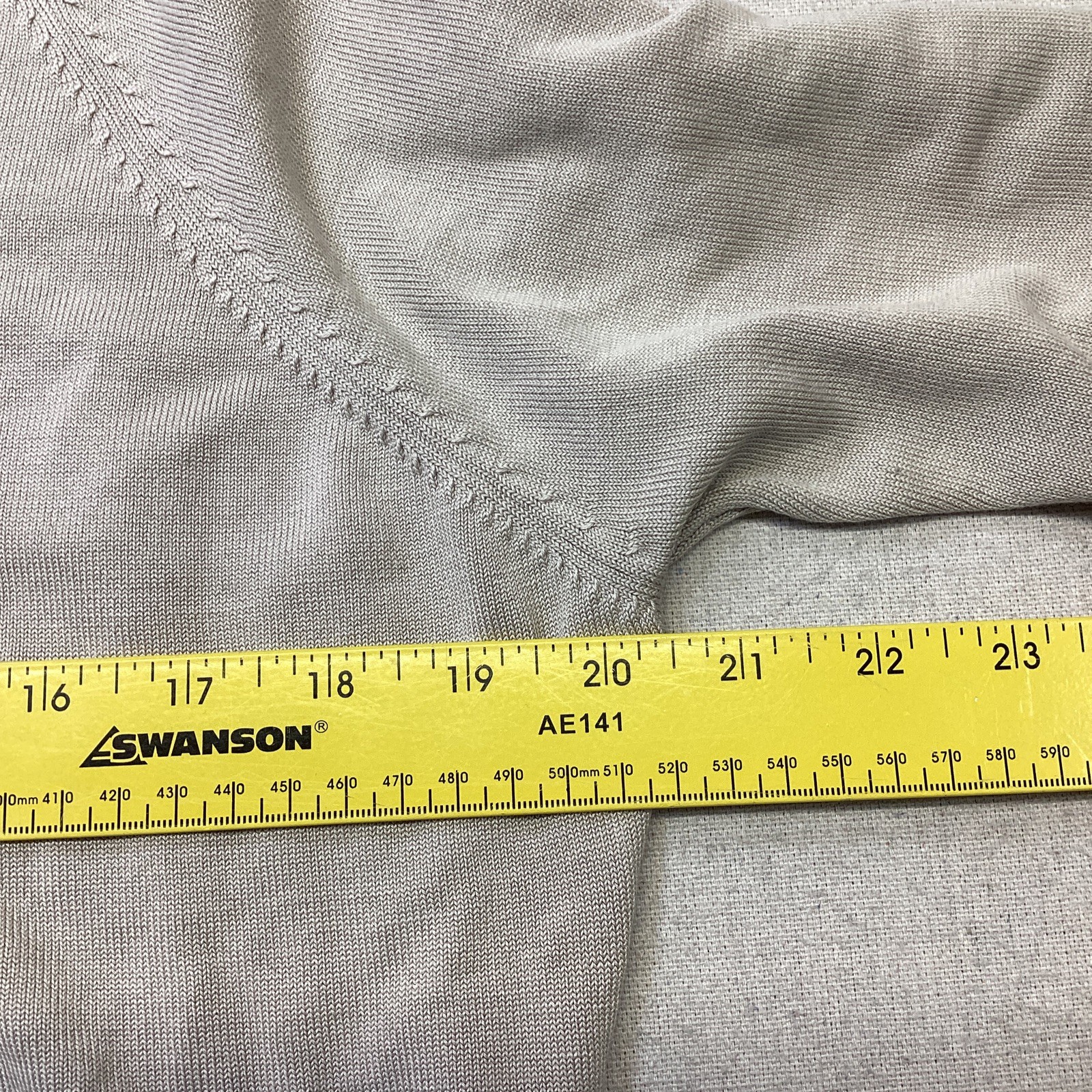 Valerie Stevens Shirt Women’s XL Silk Blend 3/4 Sleeve Beige Minimal