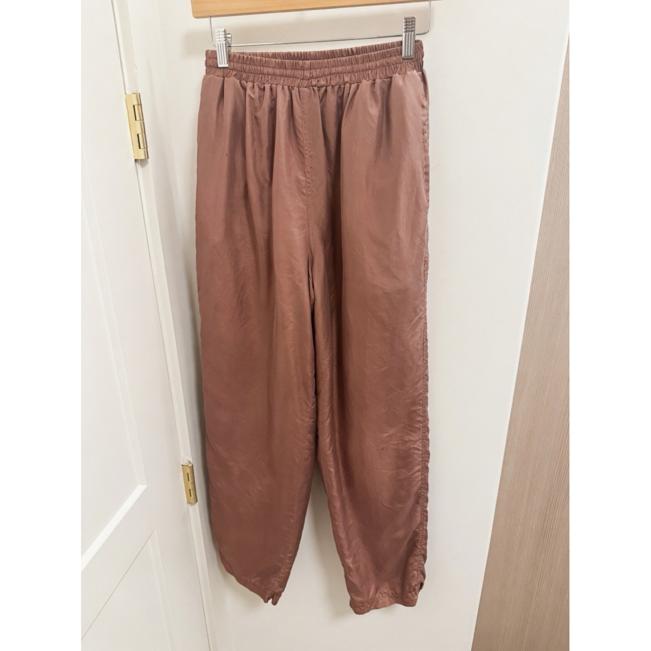 Vintage 90s/Early 2000s 100% Silk Pants – Dusty Rose Size S quiet luxury Y2K