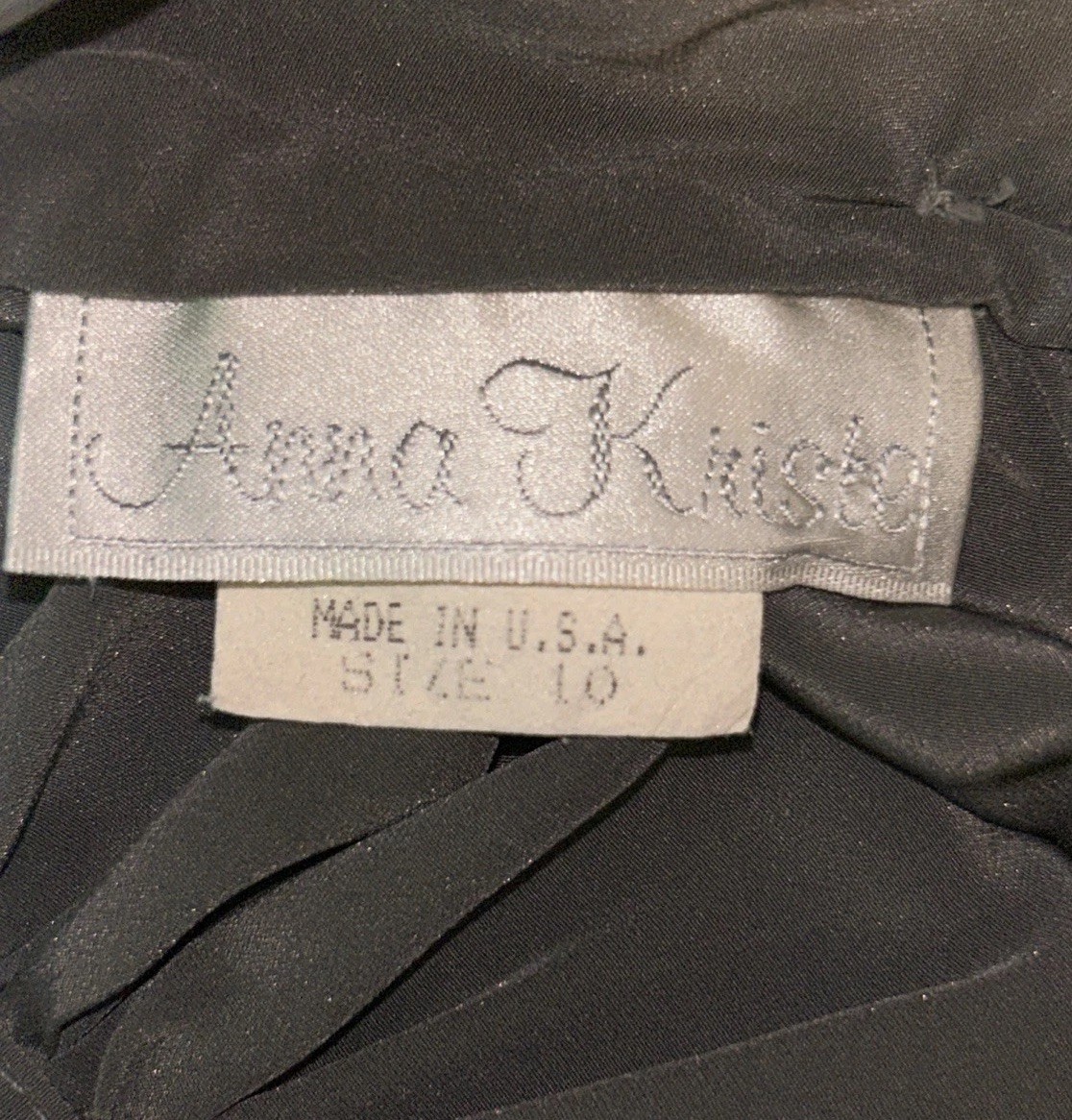 Anne Kriste Vintage High Neck Puff Sleeve Blouse Gray Satin Modest Dark Academia