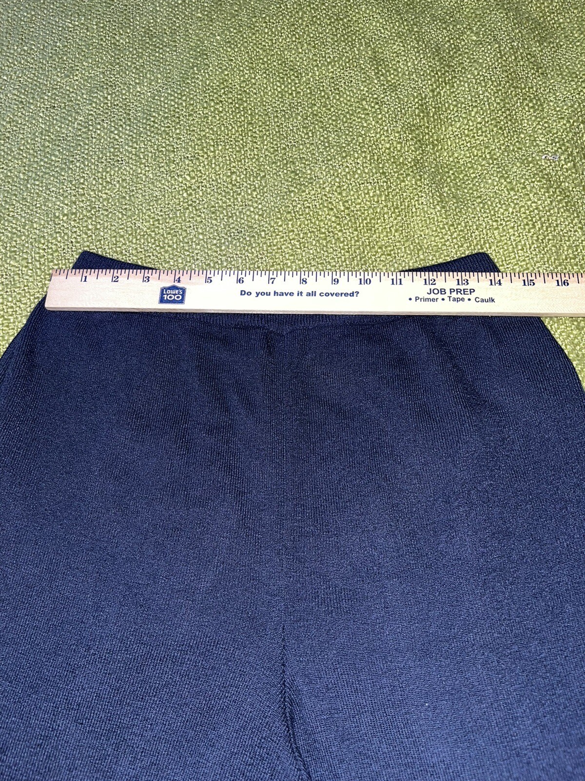 Jacobson’s Navy Blue Knit 3 Piece Pant Set Cardigan Shell Gold Buttons women’s M