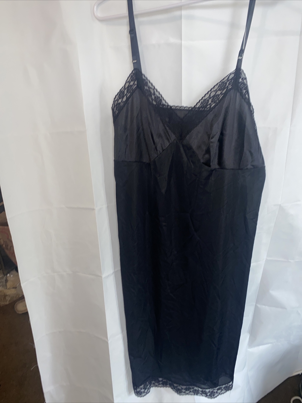 Vanity Fair Style 10-103 Black Slip Or Nightgown