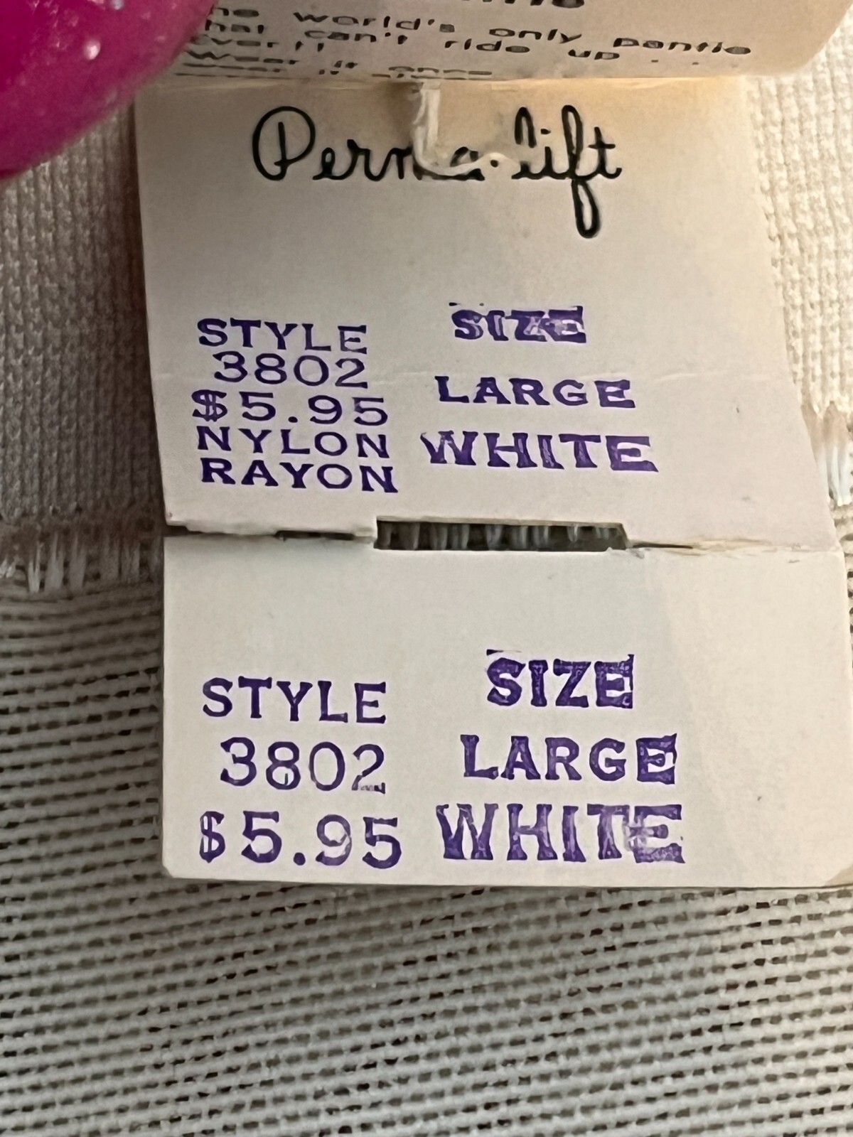 Vtg Girdle Large White Metal Garter Magic Perma Lift