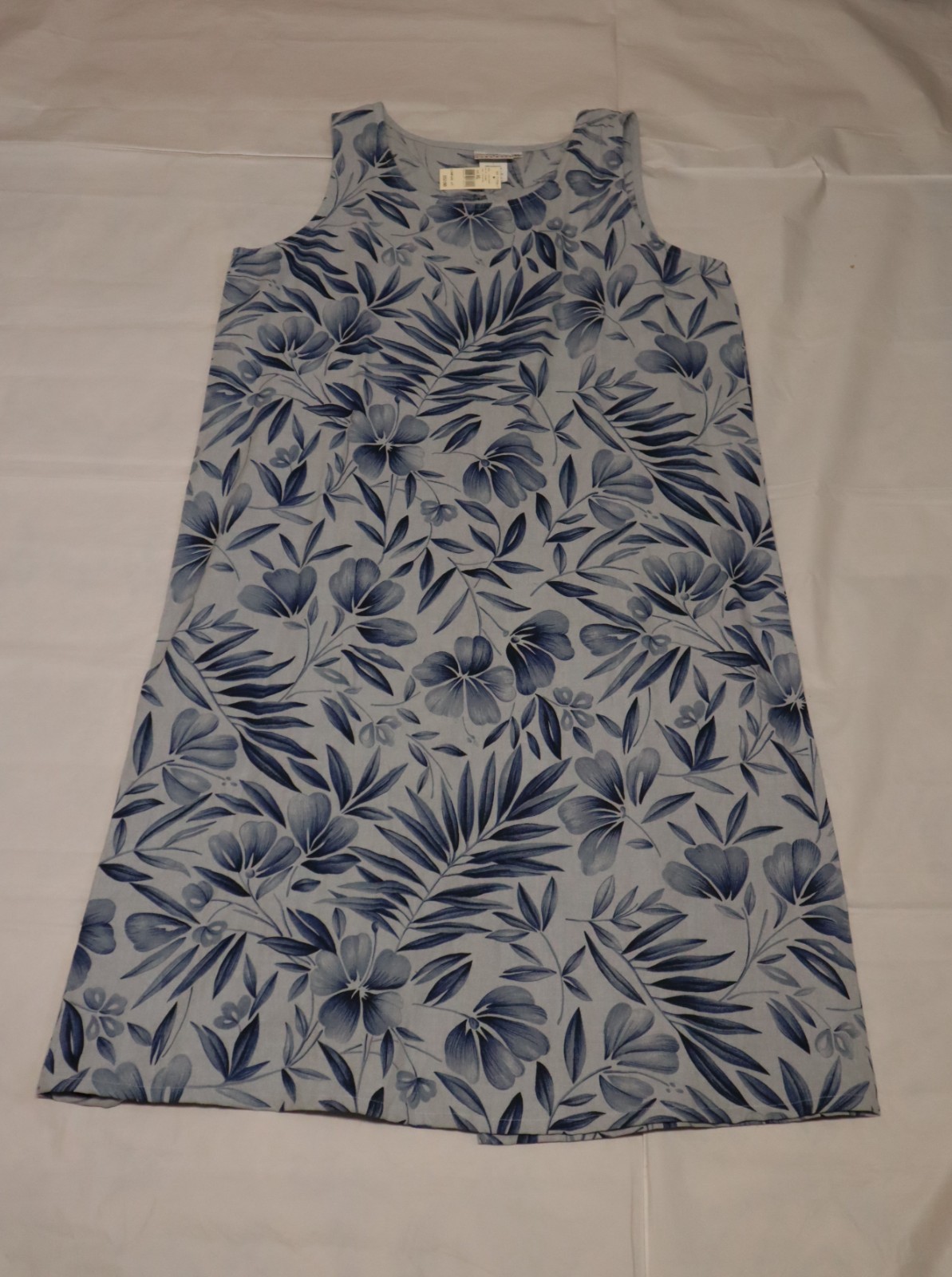 Vintage 1980s 90s HOT COTTON by Marc Ware pastel blue long dress XL (NWT)