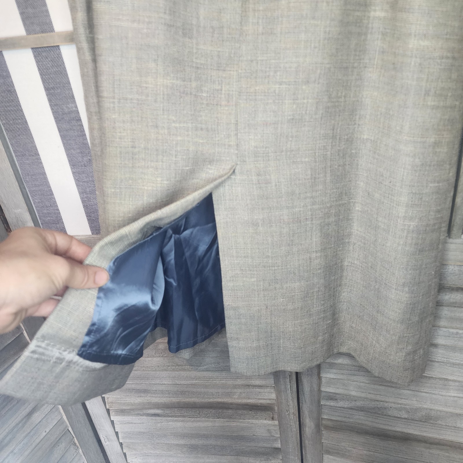 70s Jos A Banks Clothiers Long Gray Skirt Fully lined