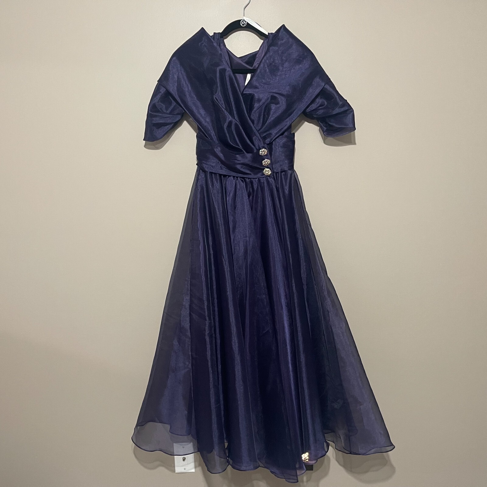 Vintage Watters & Watters Royal Purple Cocktail Dress, Size 4