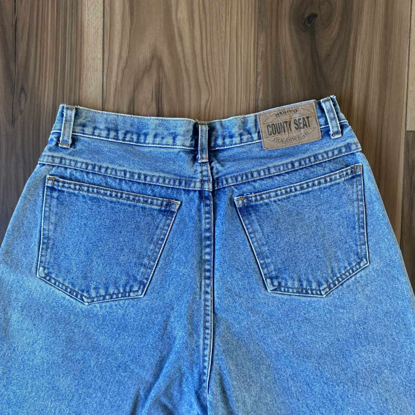 VTG NUOVO County Seat Mom Jean 100% Cotton Denim Women Size 13/14R High Waist