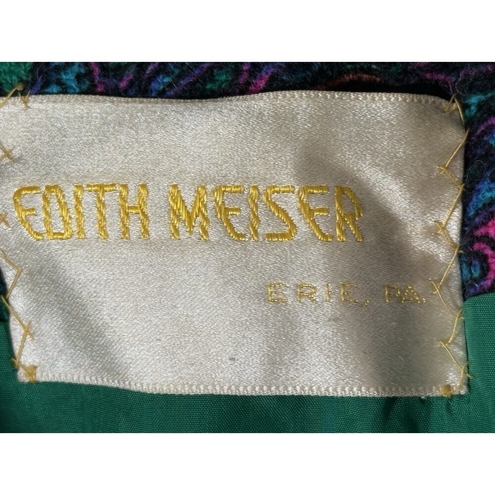 Vtg Edith Meiser Paisley Cropped Jacket Retro Whimsygoth Art