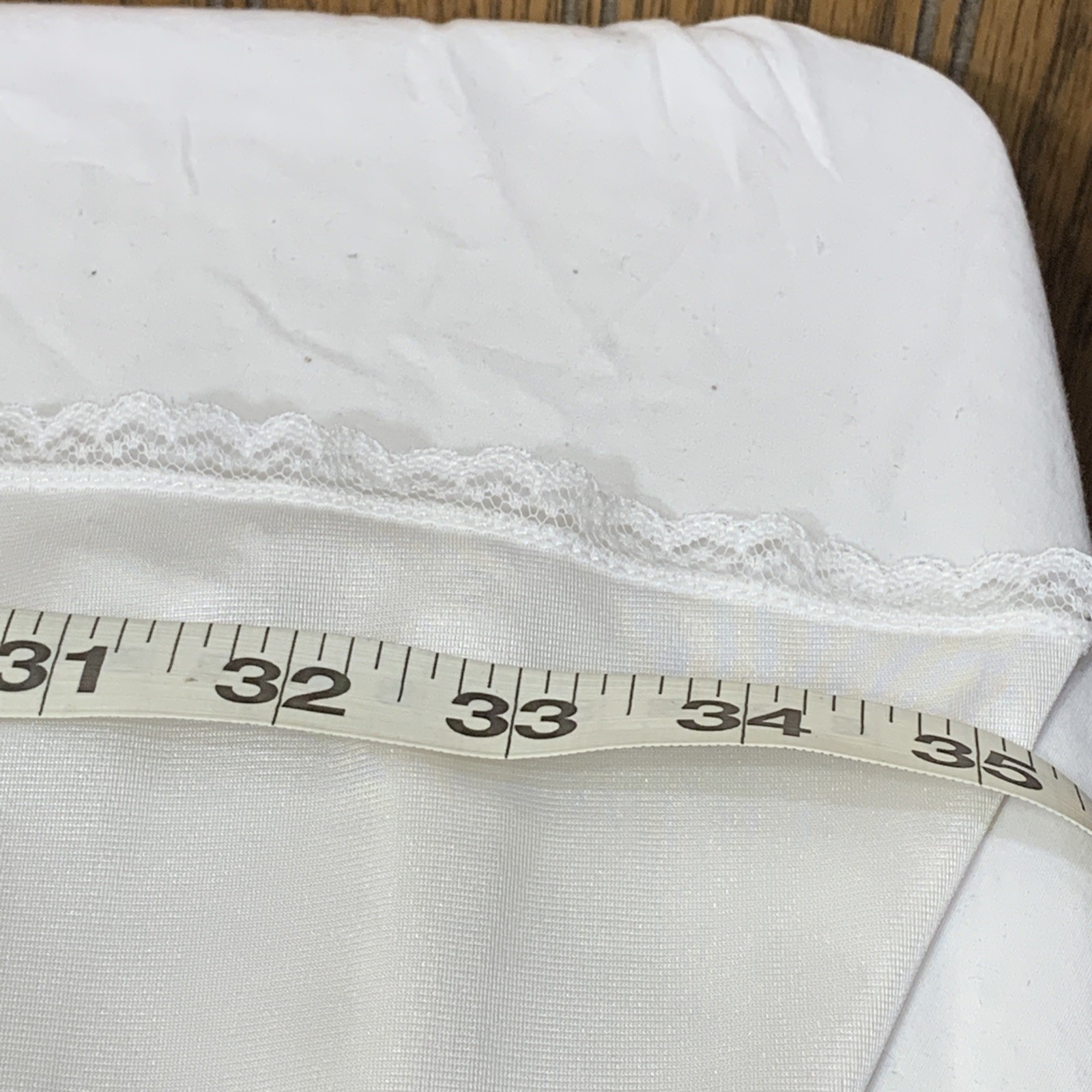 Vanity Fair Half Slip Skirt Dress XL Lace Hem Nylon Modest Lace Wide Sweep 35”