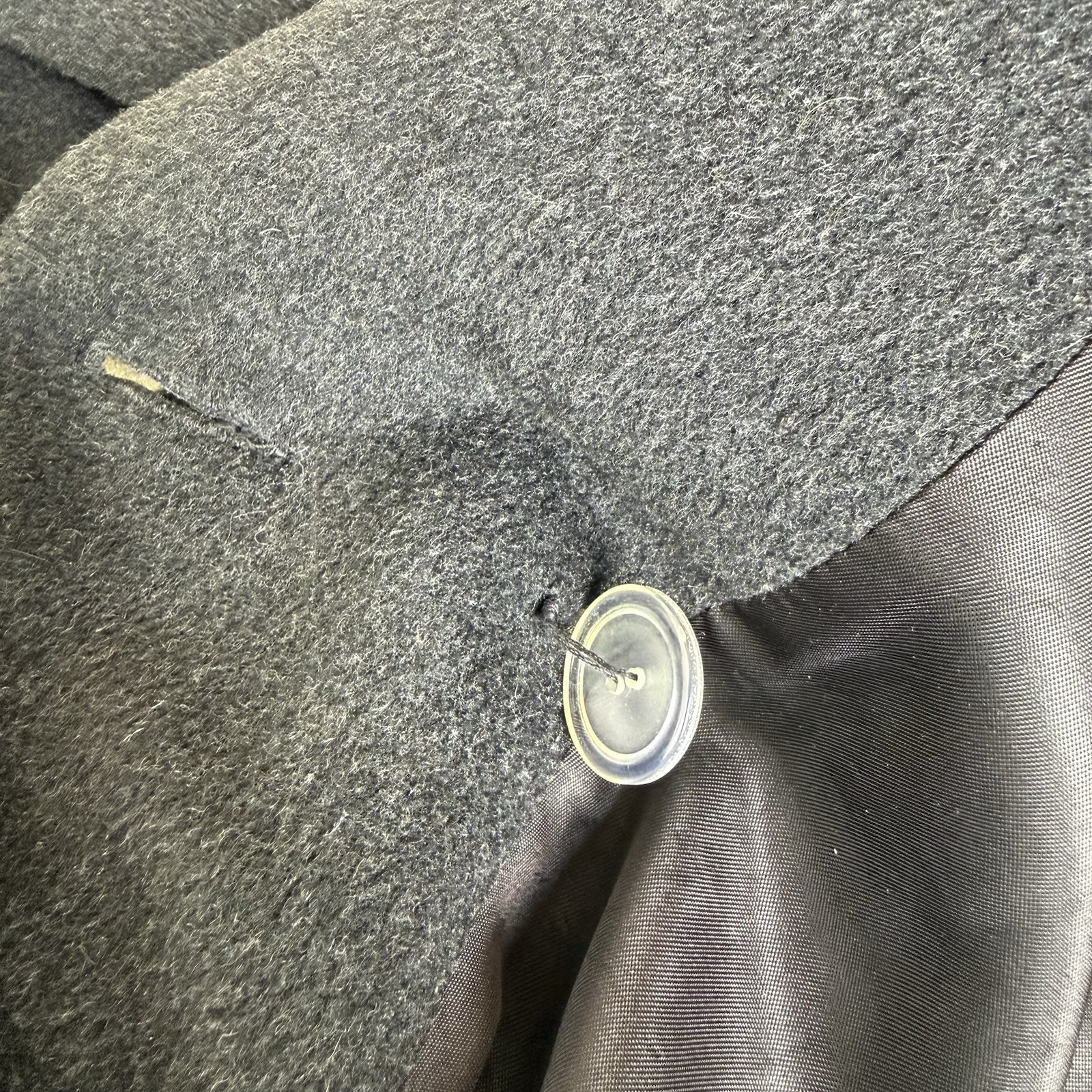 Vintage Albert Nippon Fur Trim Wool Blend Jacket with Military Style Buttons