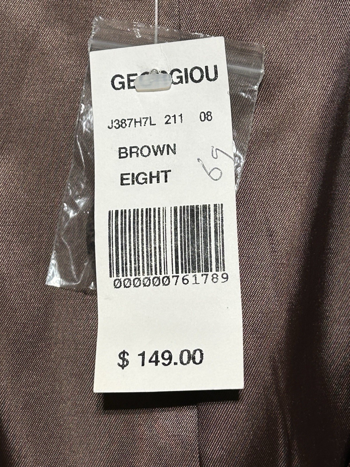 Georgiou Studio Crushed Velvet Paisley Jacket Espresso Brown Y2K Goth Glam Sz 8