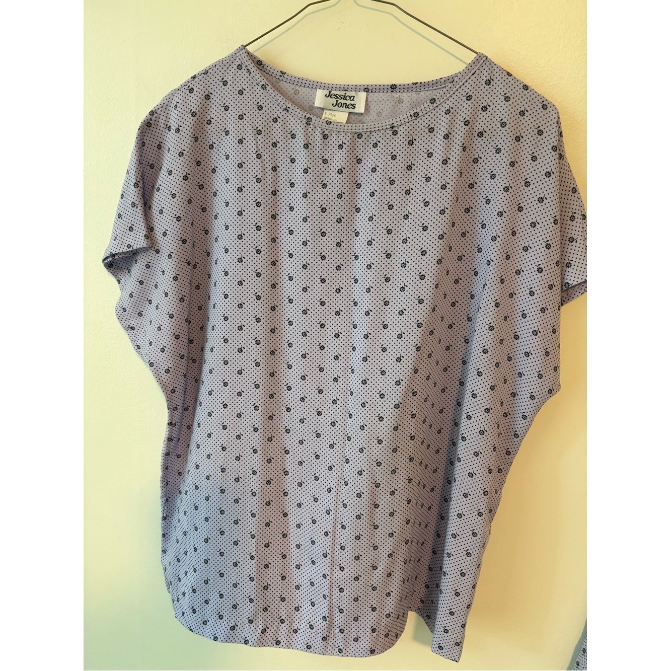 Vintage Jessica Jones Lavender Polka Dot Top & Skirt Set – Medium