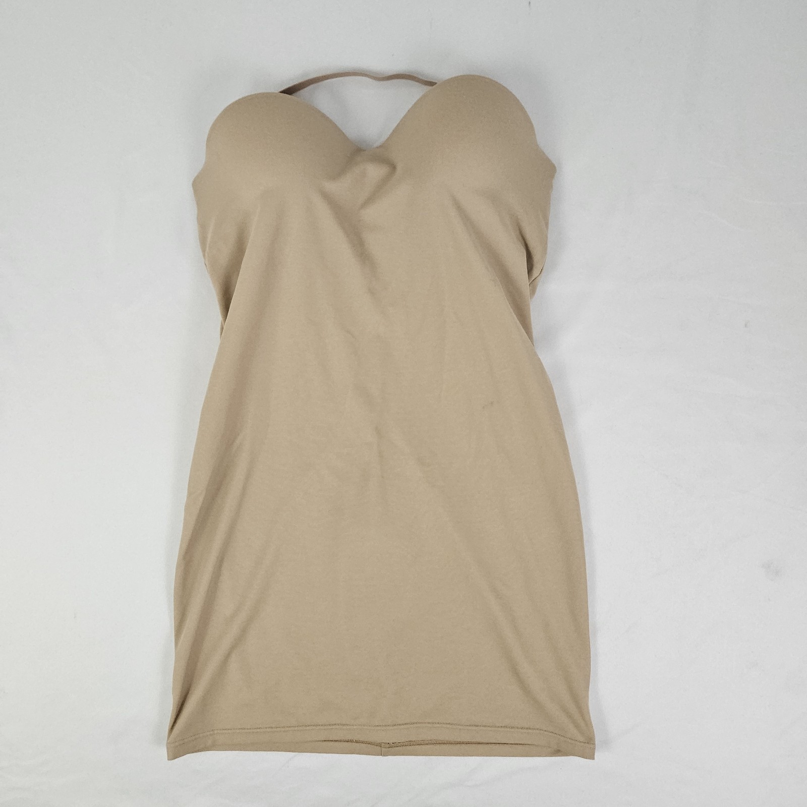 Vintage Nude Shapewear Slip Dress Strapless Underwire 38C w/ Snaps By Subtract