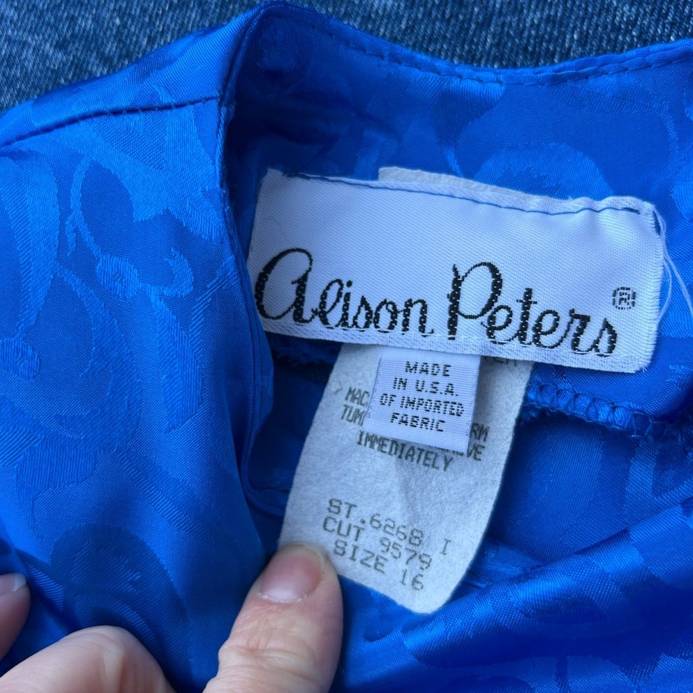 80s Alison Peters drop waist ruffled dress