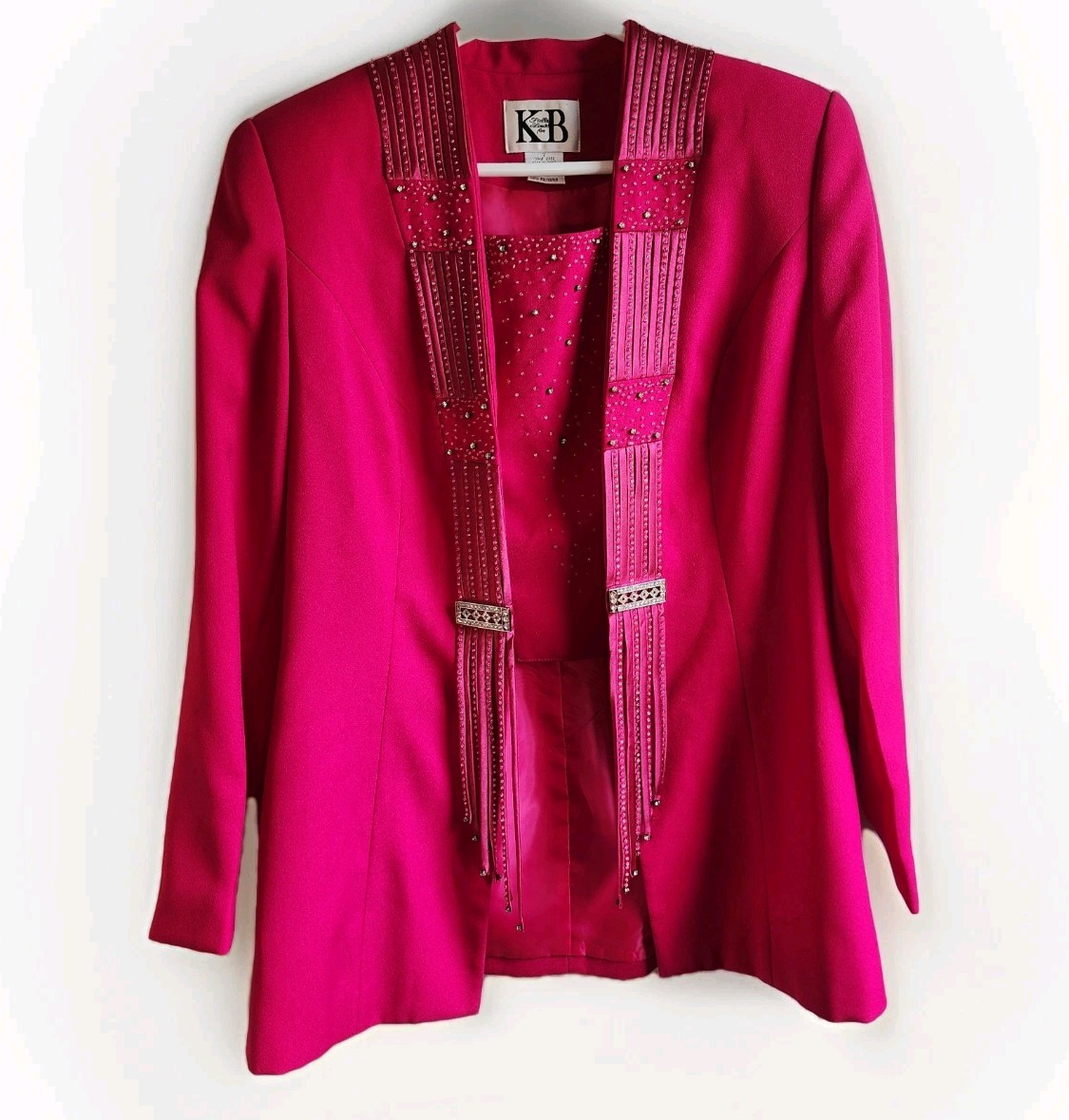 RARE Vintage Stella Louise for KD 2-Piece Blazer Set – Hot Pink Glam Rock – 12