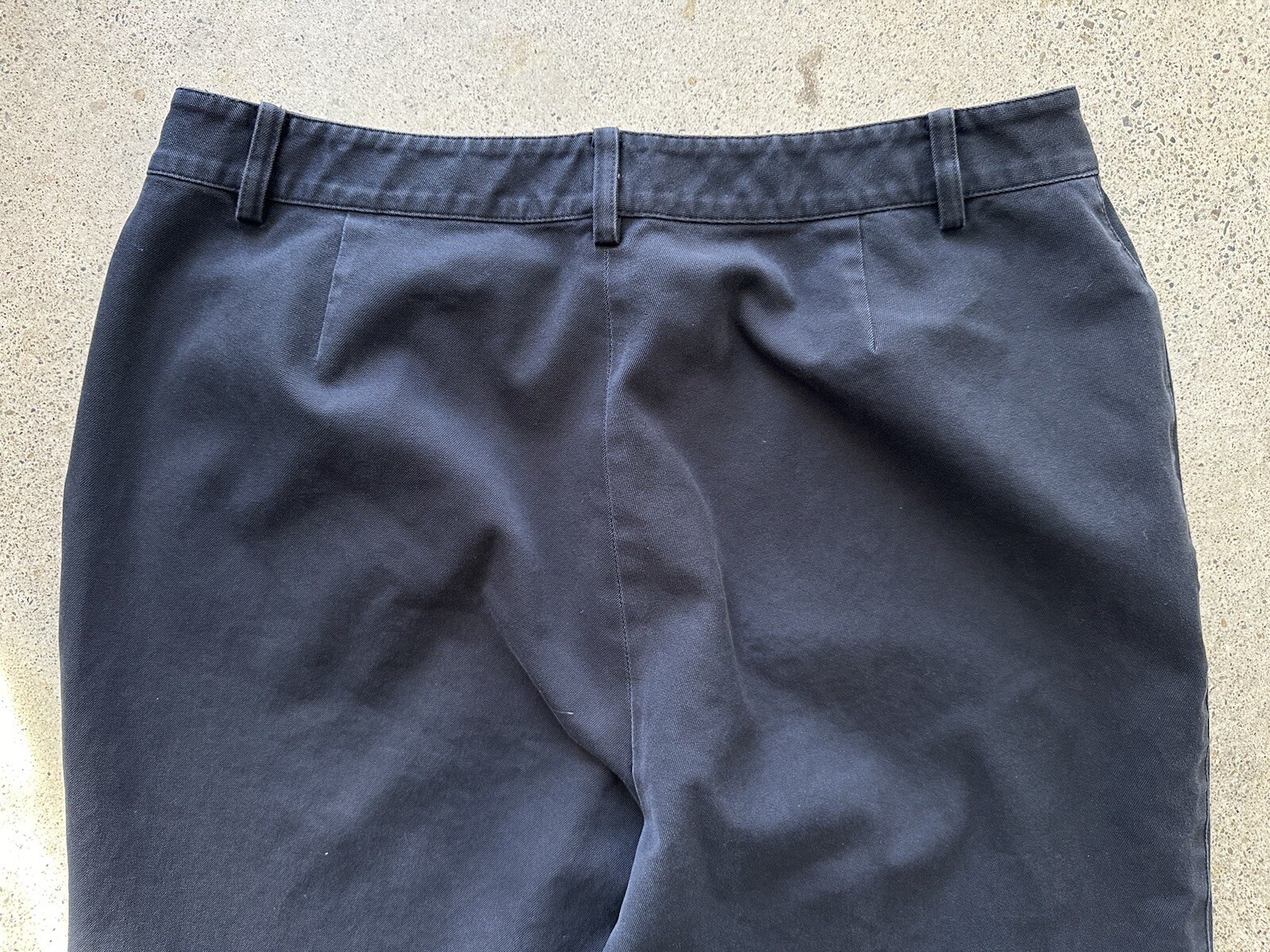 Vintage Lauren Ralph Lauren Black Cotton & Elastane Metal Button Pants Size 10