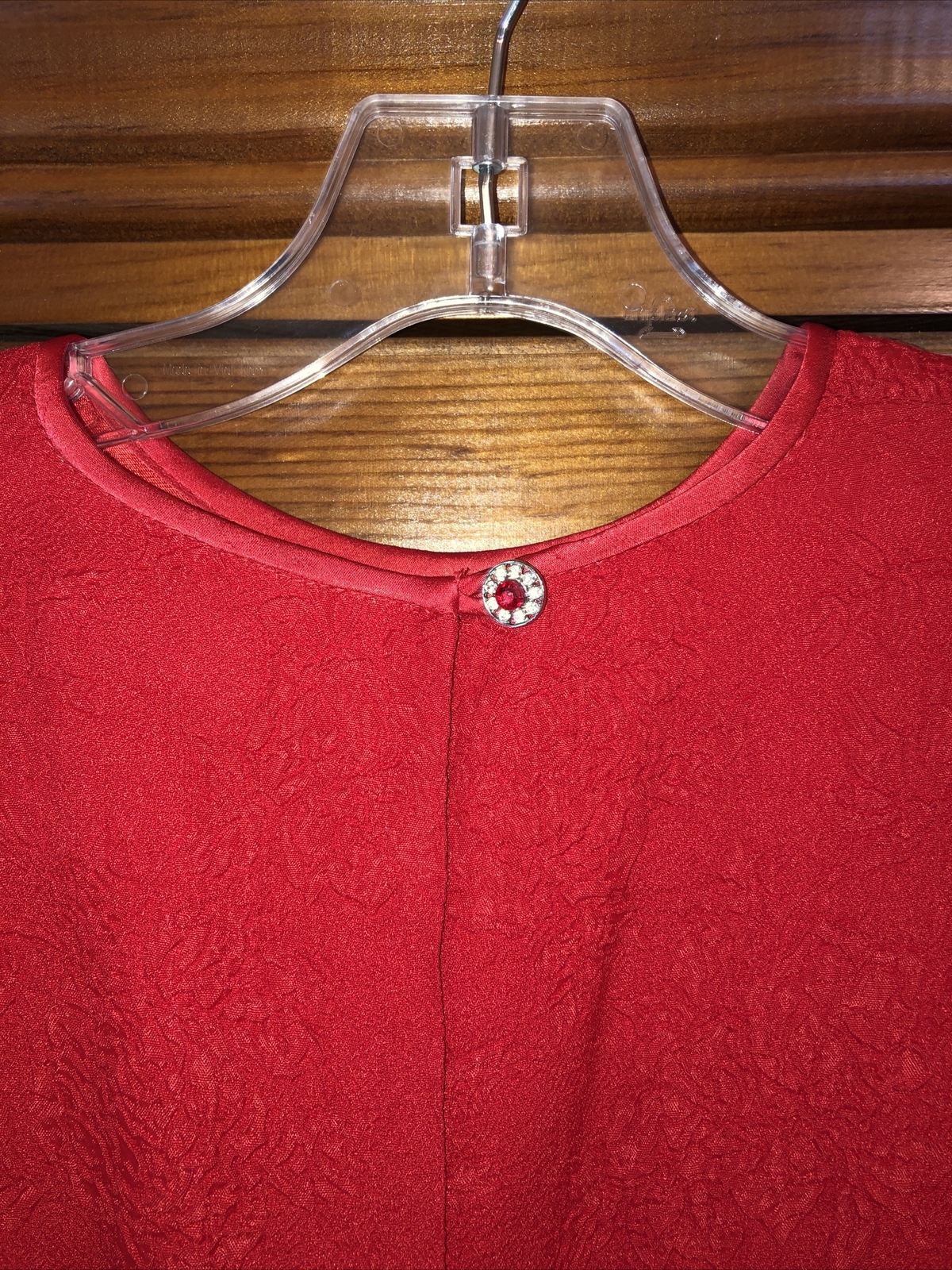 Vintage Nui Ruby Red Dress Size 4 Made USA Big Bow Lined Body Small S XS Formal