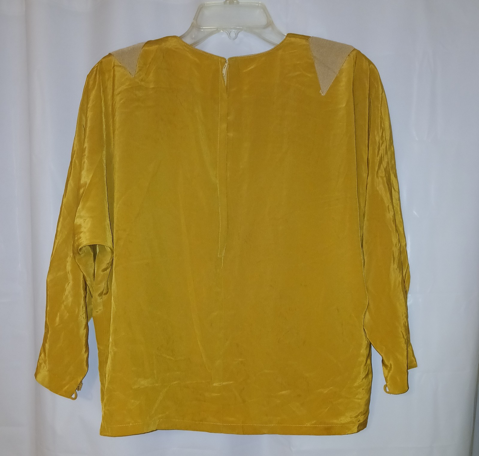 Vintage Womens Abstract 2 Piece Set Blouse Wrap Skirt 1980’s Yellow/Black Sz 11