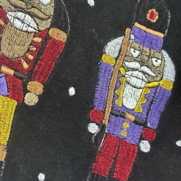 VTG Paul Harris Design Christmas Vest Nutcracker Velvet Sz Extra Large XL