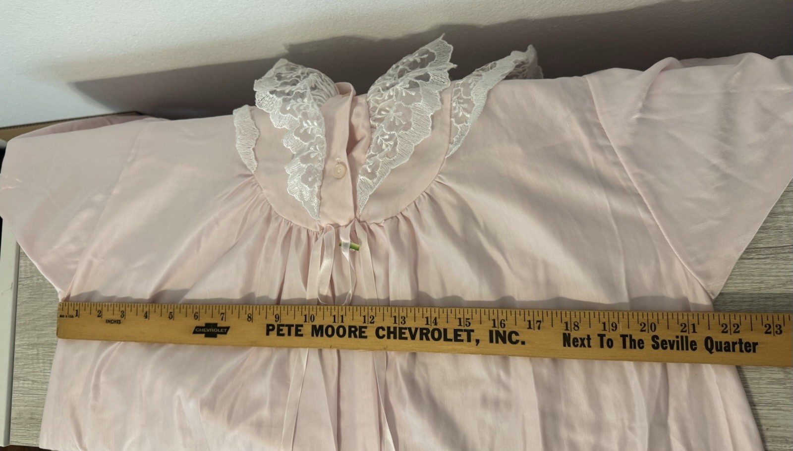 Vintage Lily of France Pink Lace Ruffle Nightgown Long Sleeve Cottagecore Me