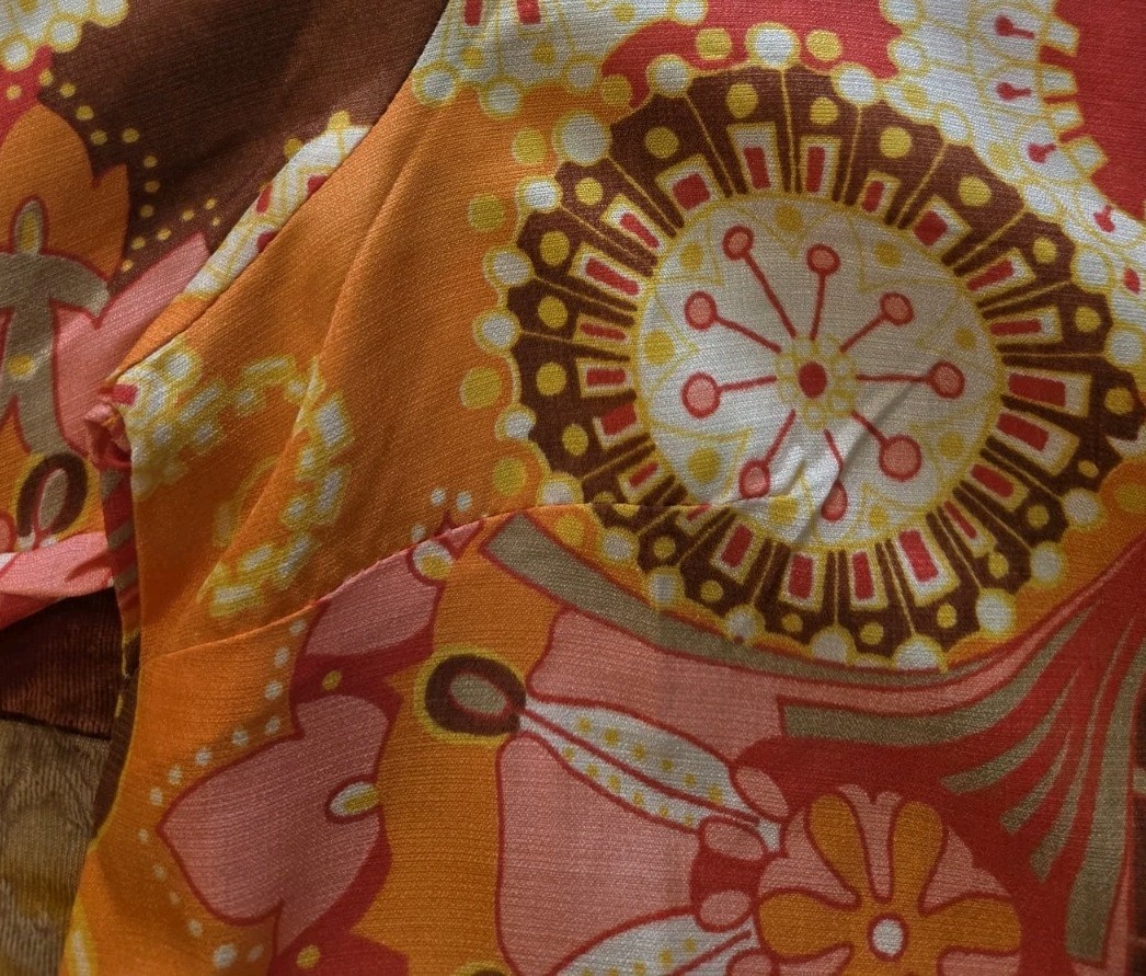 🌼60’s KAFTAN House Dress Sz 16 Mod 🍄 Unbranded NWOT