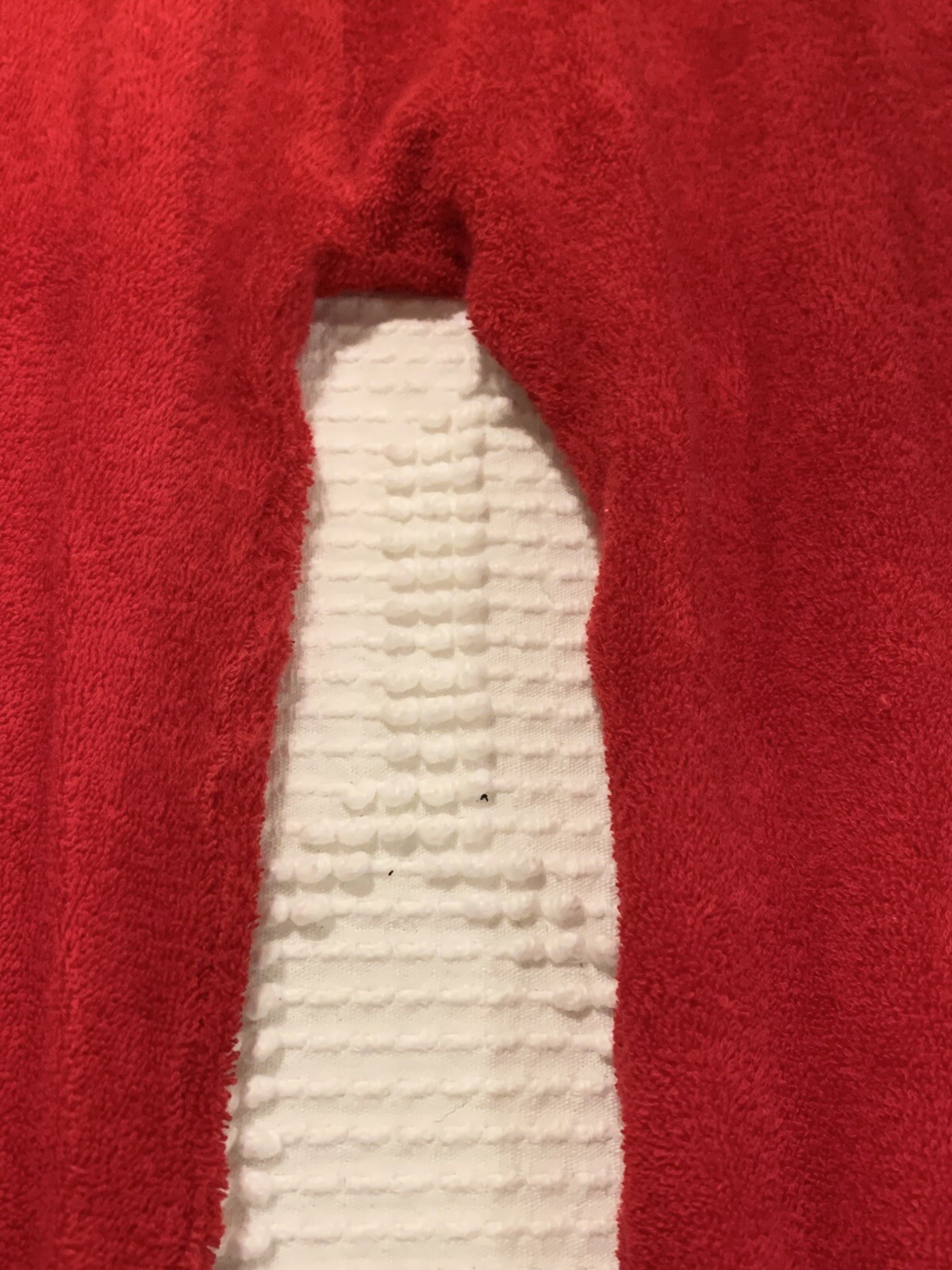 VTG Sears Women’s S 32/34 Red Zip Up Sexy 1 Piece Loungewear Stretch Terry Knit