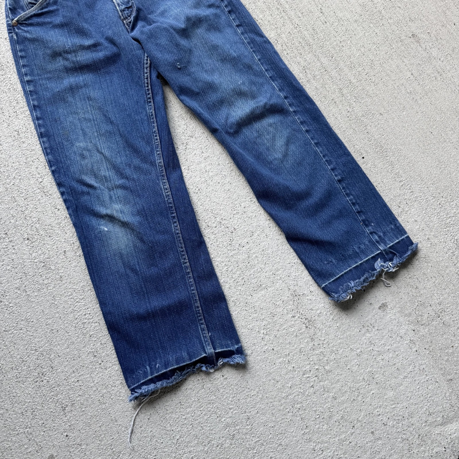 1960s Circle S Sears Roebuck and Co Half Selvedge Dark Wash Jeans 26×24.5 Short